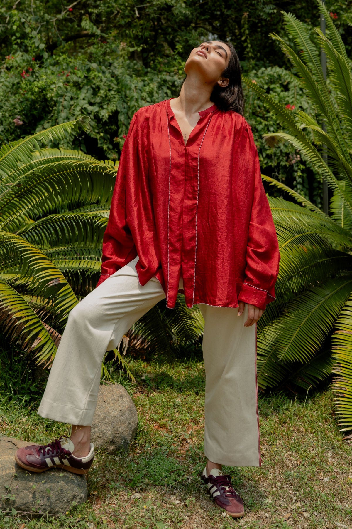 Crimson Red Noa Shirt