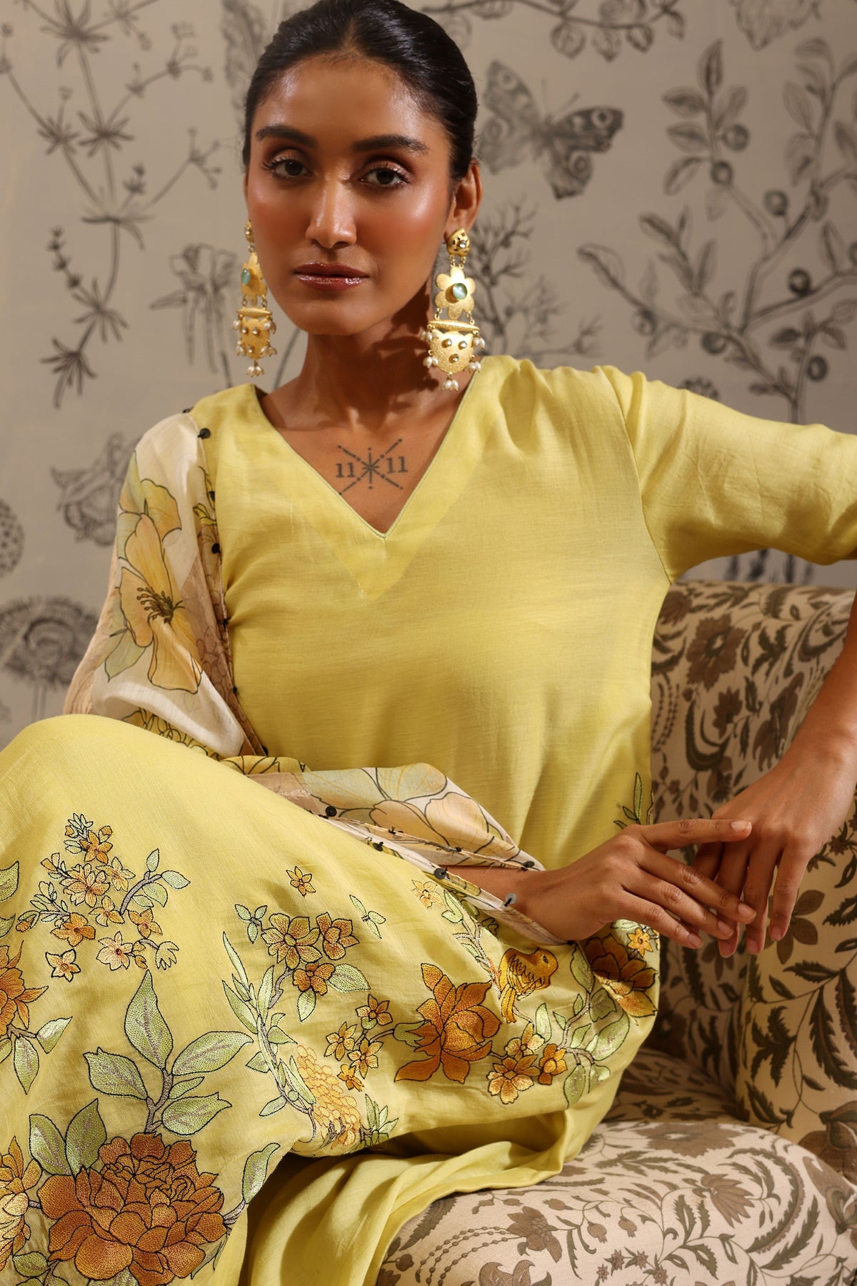 Vakya Yellow Kurta Set