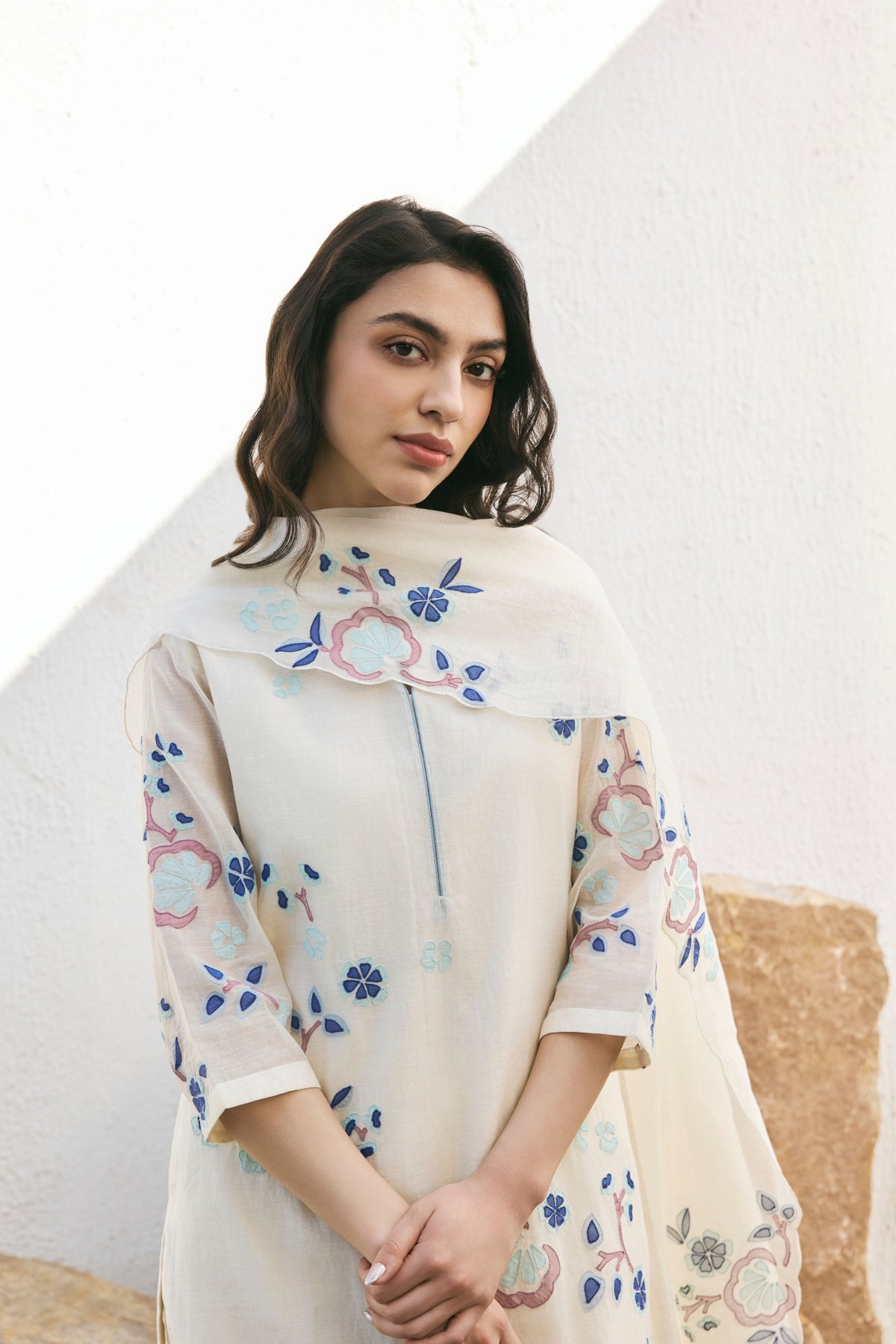 Pearl Applique Kurta Set