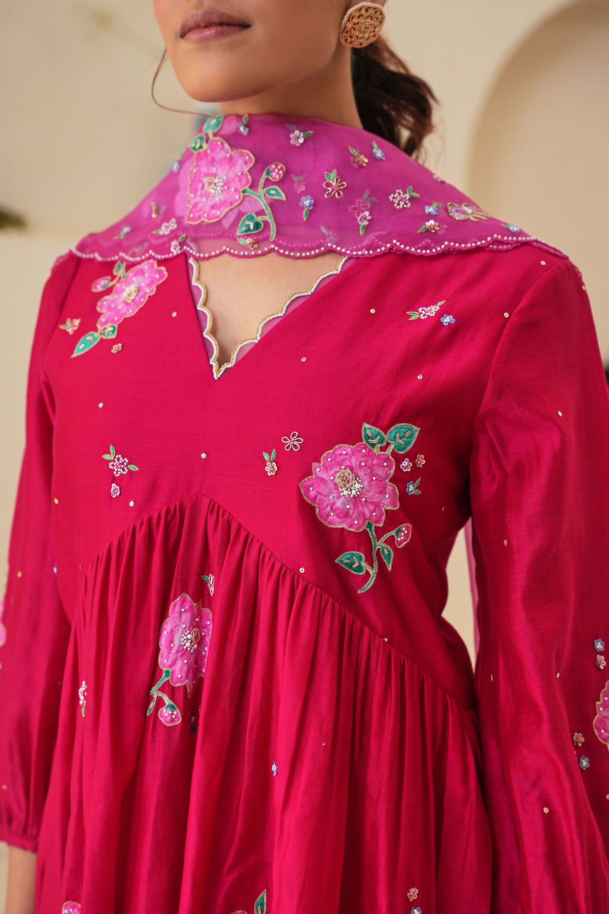 Zia Gathered Short Kurta Set