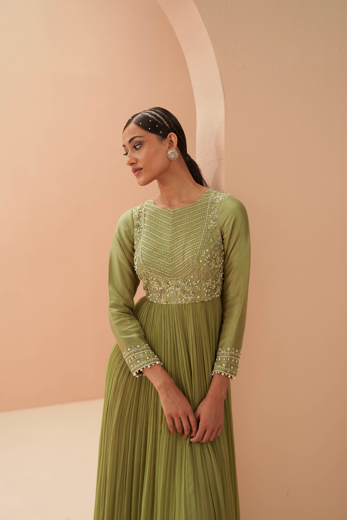 Jade Anarkali Set