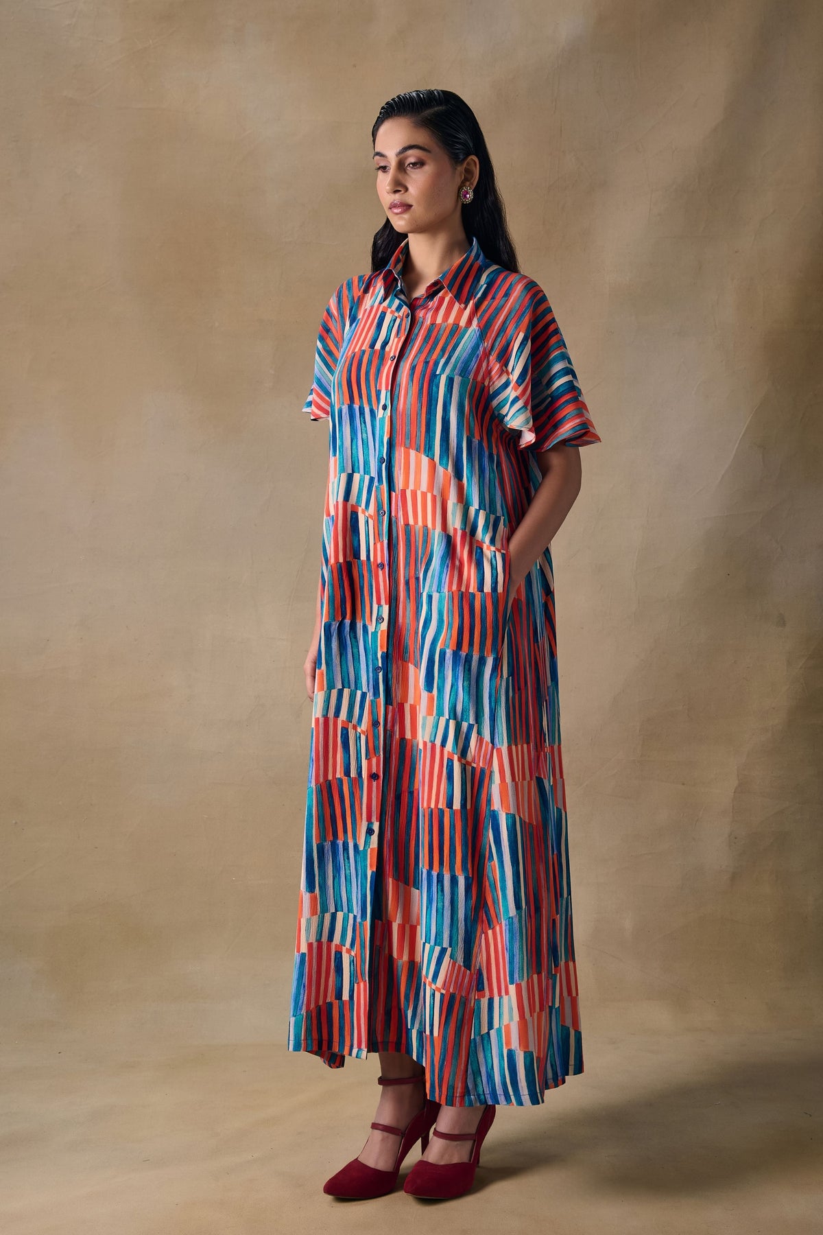 Asilah Stripe Raglan Dress