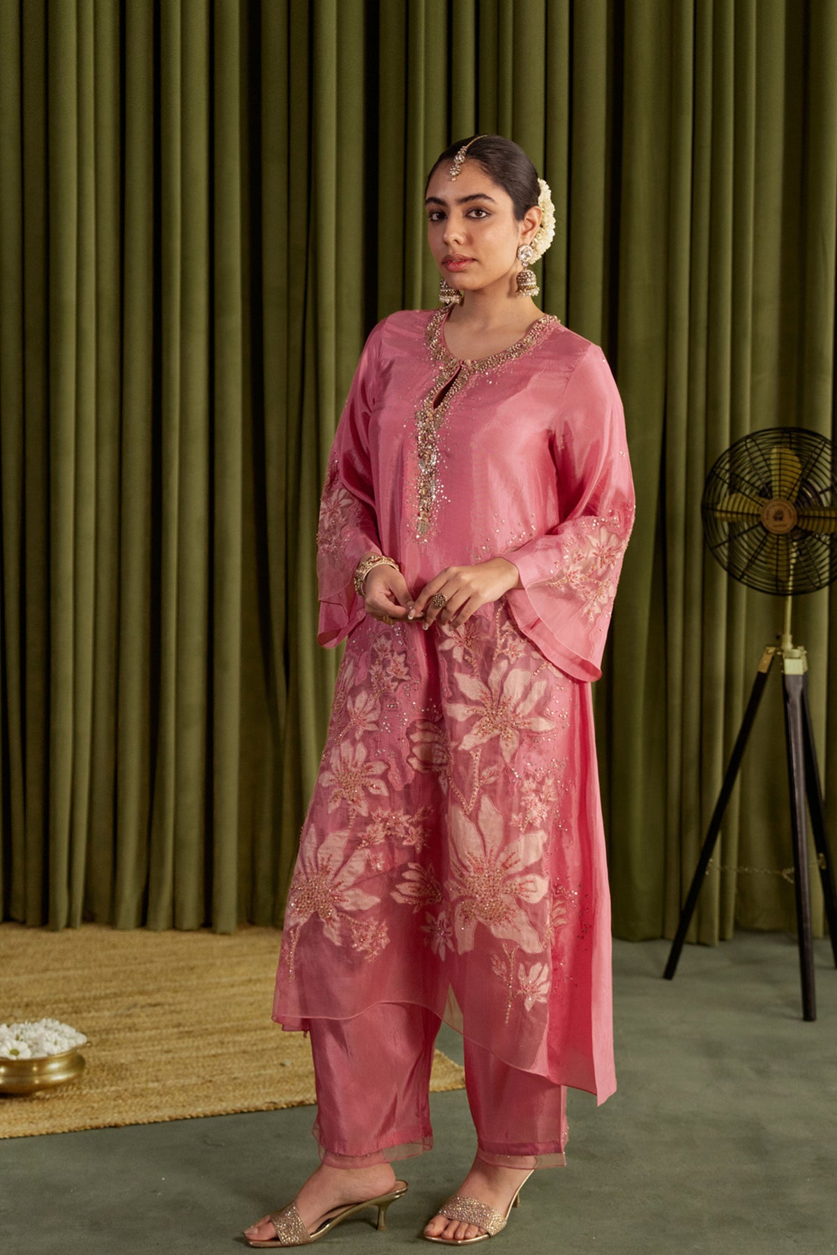 Rose Pink Magnolia Kurta Set