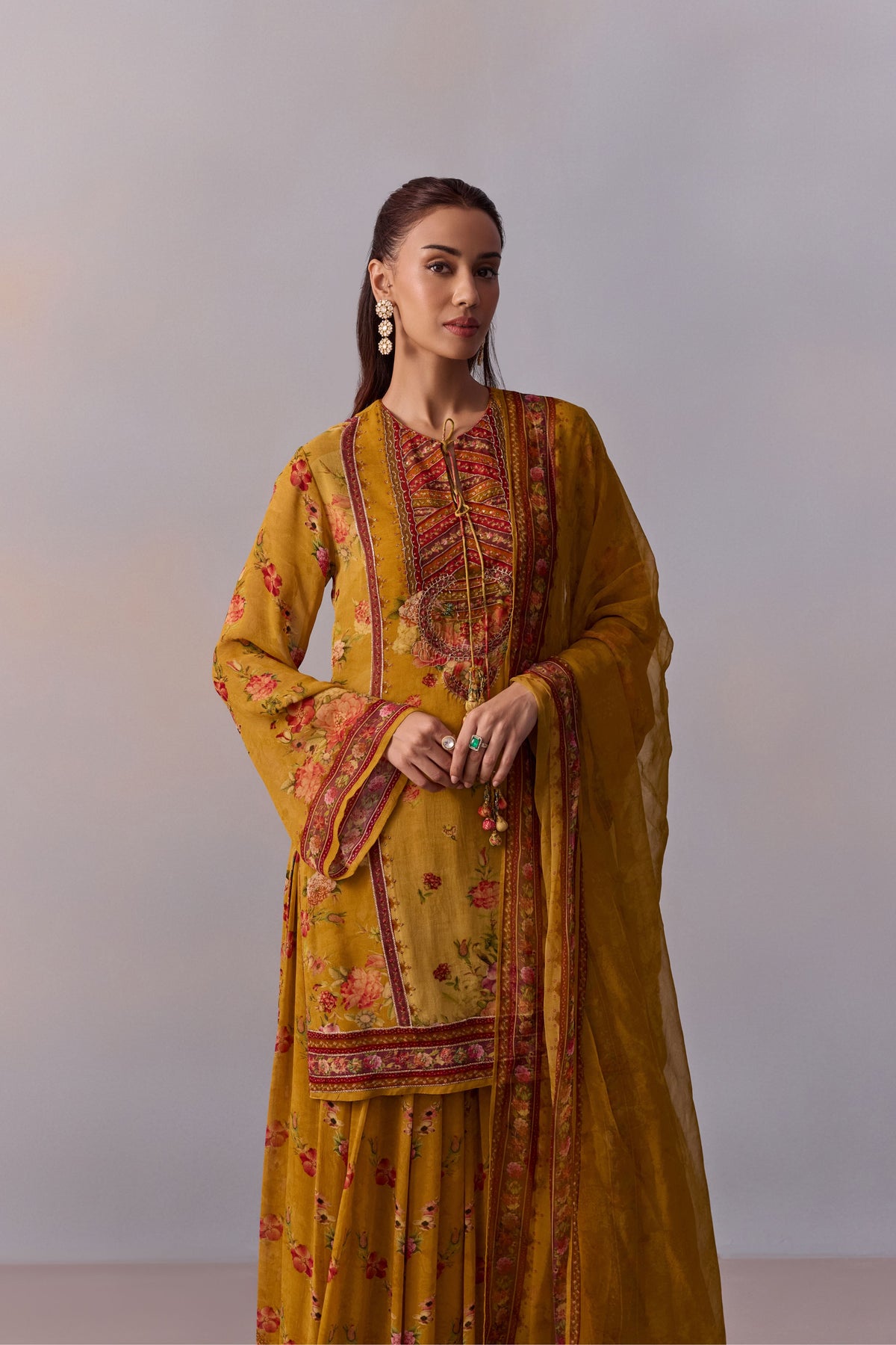 Cannary Yellow Anaisha Sharara Set