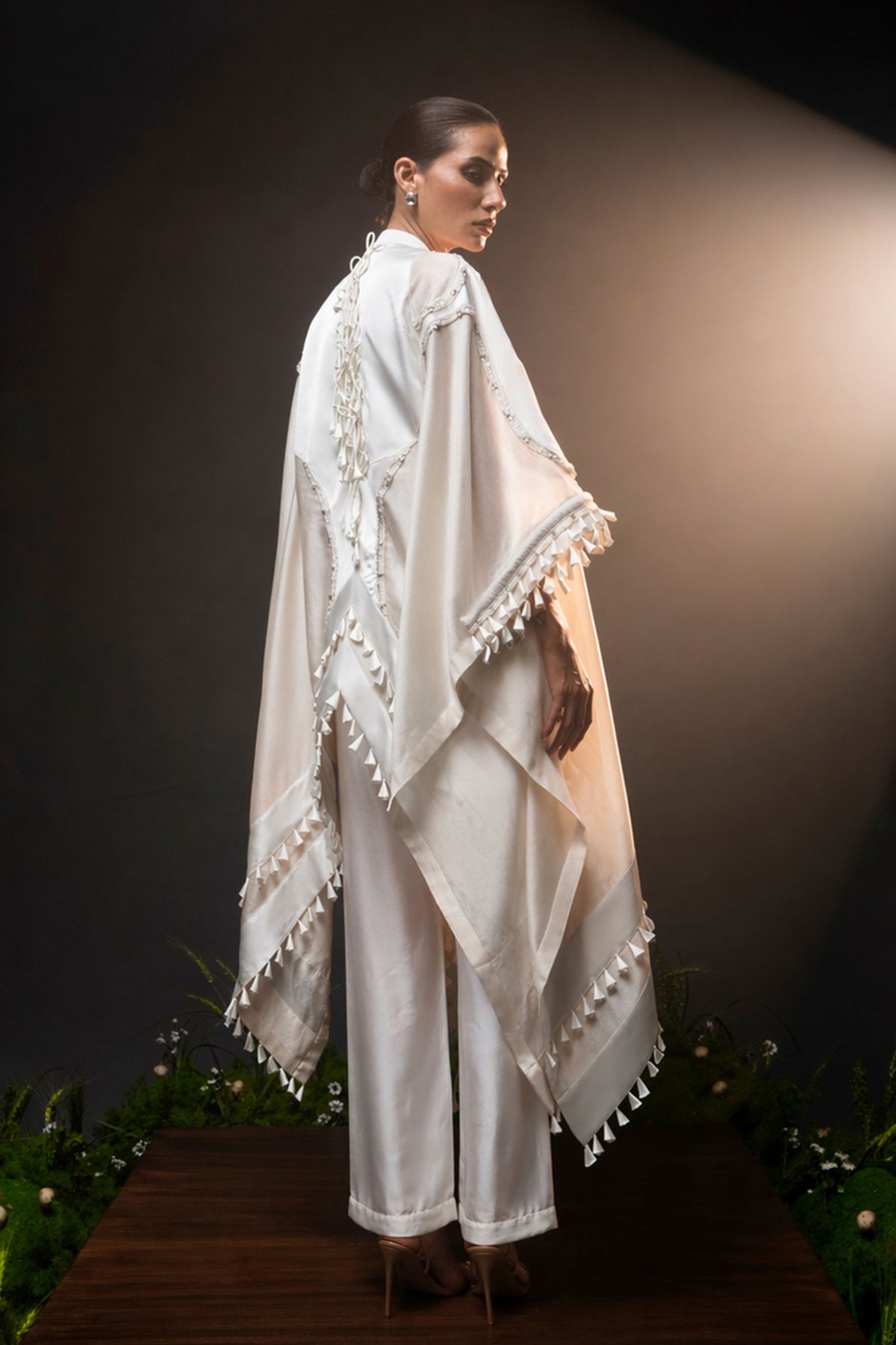 Sculptural Drape Kaftan Set