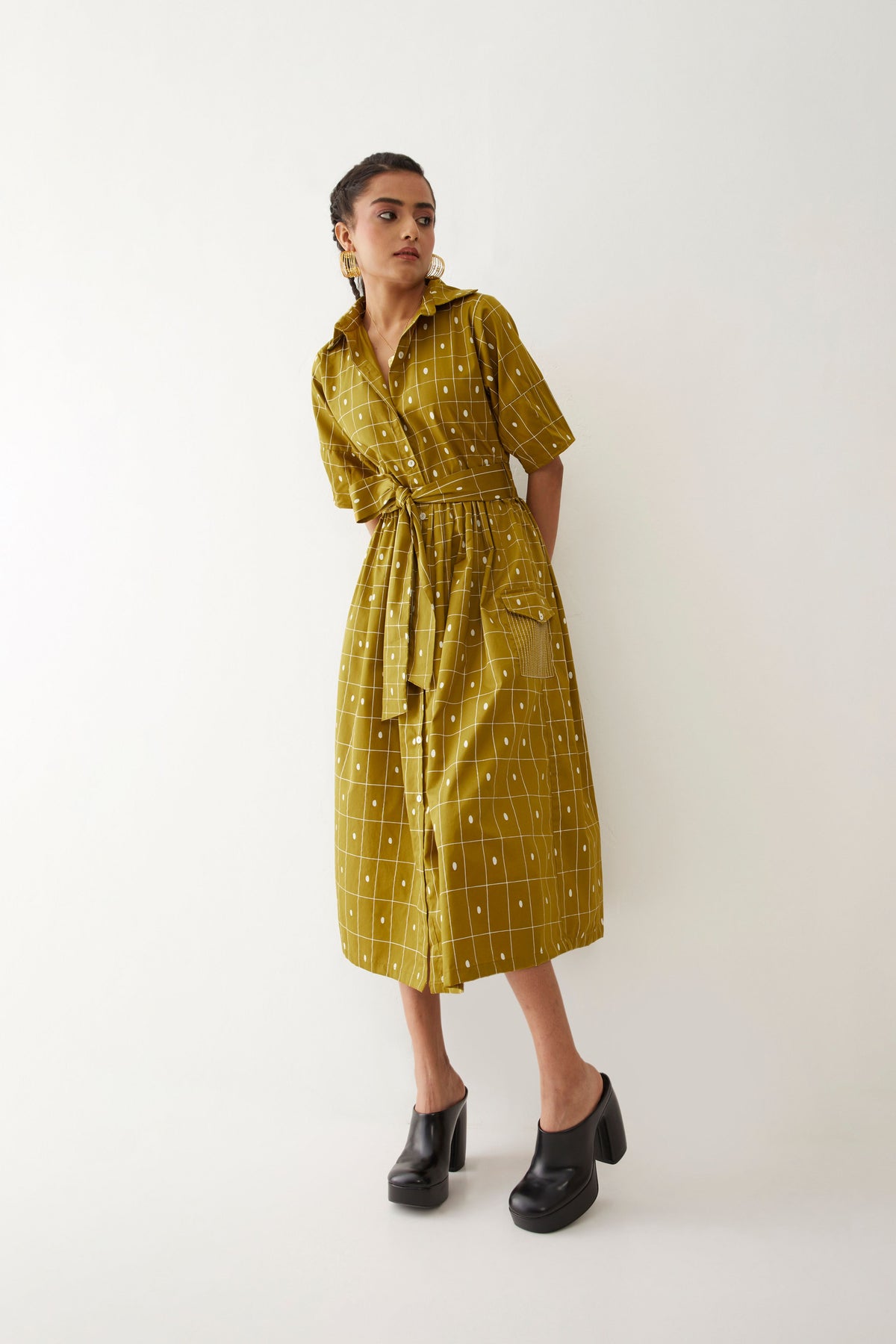 Olivia Dress In Checker Print