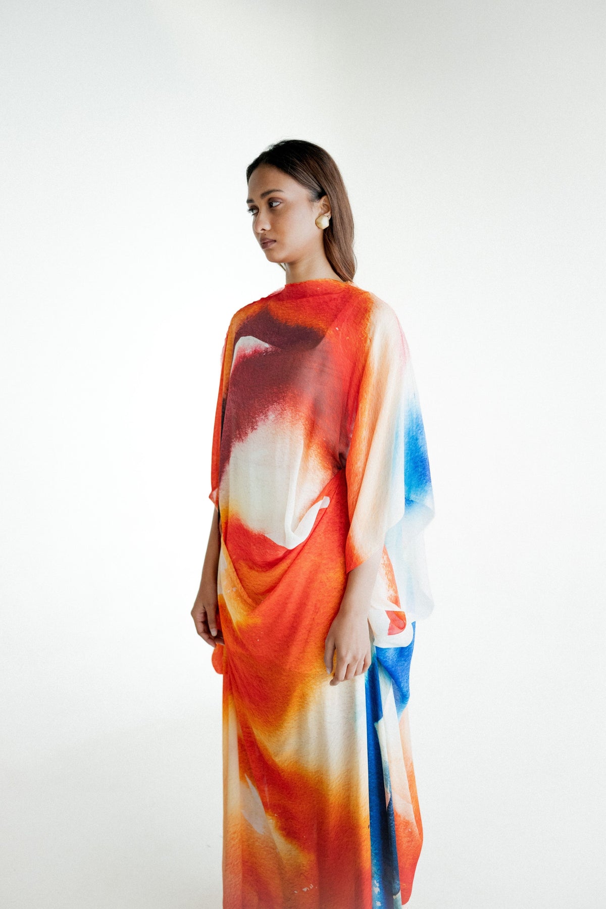 Tie Up Printed Kaftan