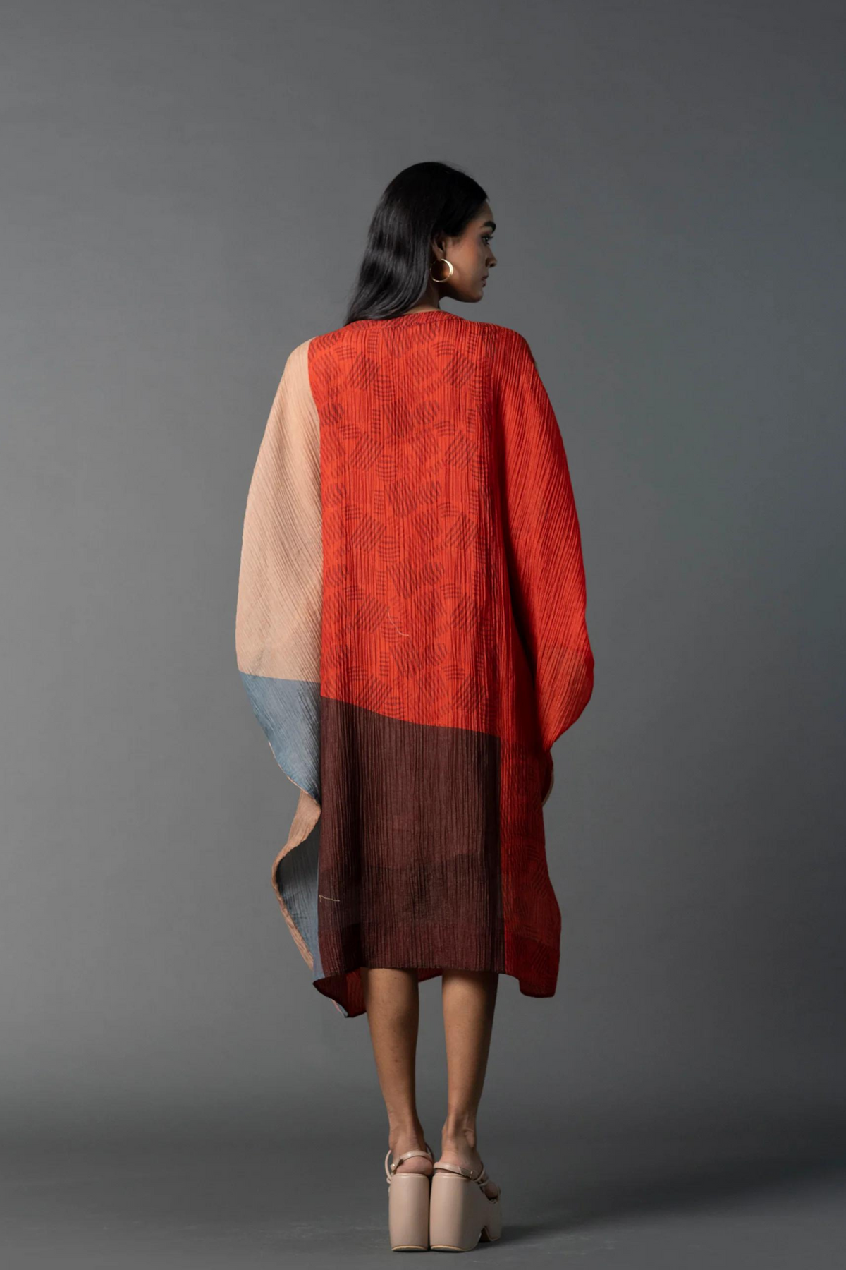 Beige Red Kaftan