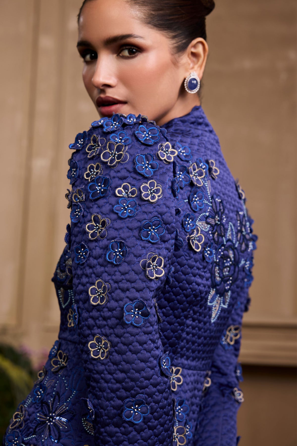 Cobalt Blue Peplum Jacket