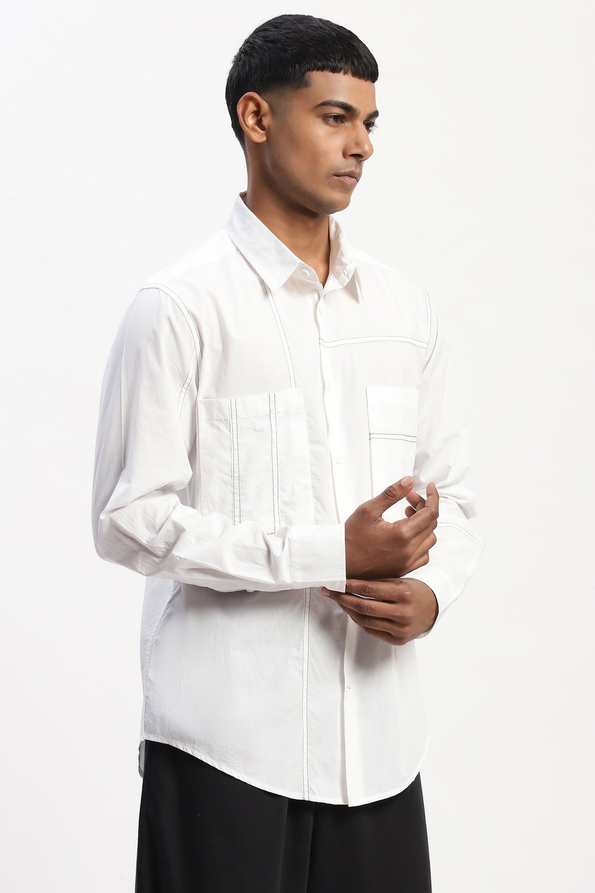 Tonal Patchwork Shirt