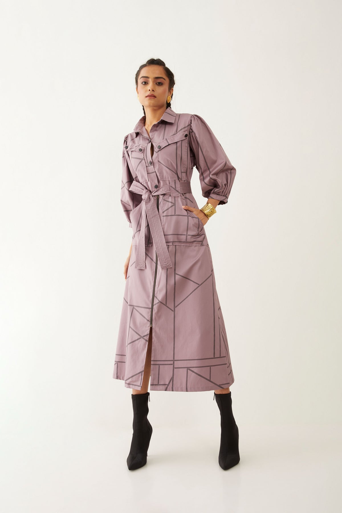 Mizuri Dress In Pipeline Print