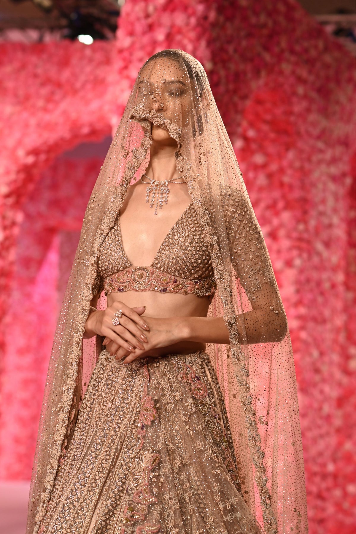 Chloe Rose Gold Lehenga Set