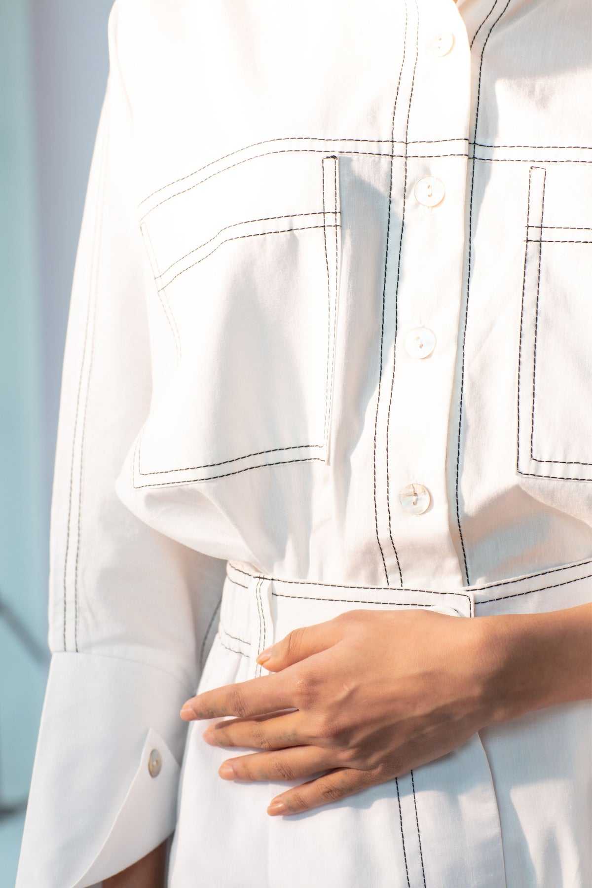 Vintage White Bermuda Shorts