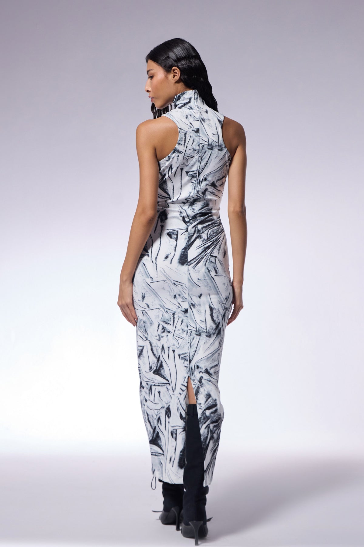 Crushed Paper Maxi Dress