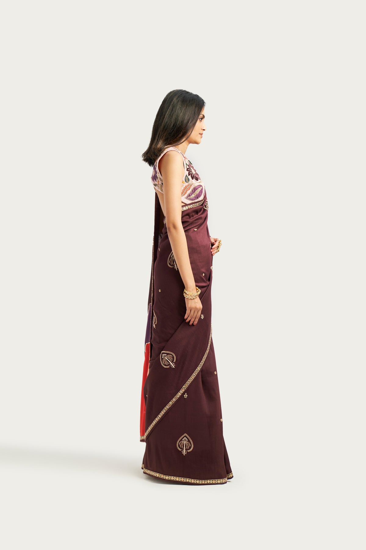 Amara mudbrown saree
