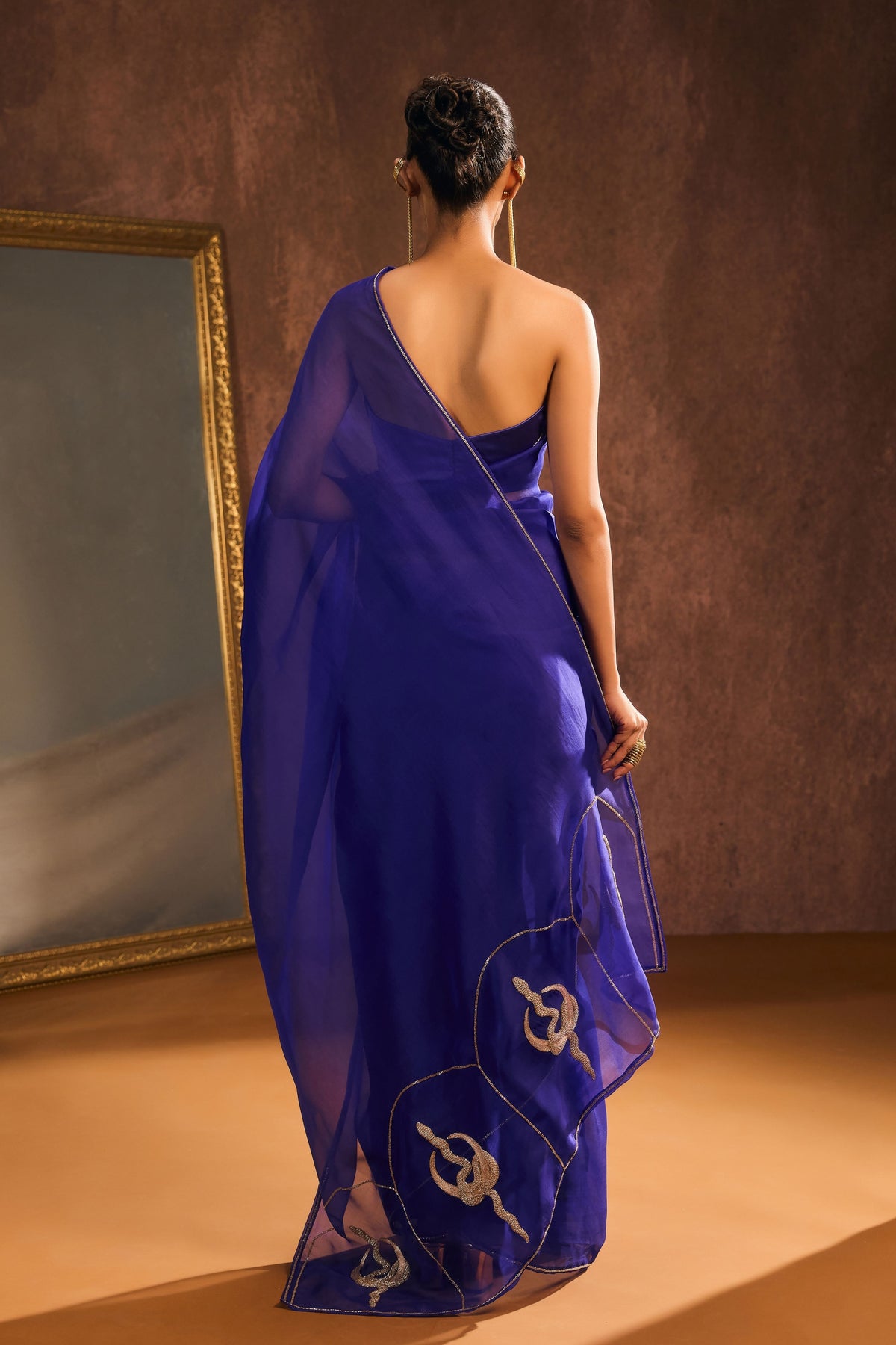 Royal Blue Chandranaga Saree
