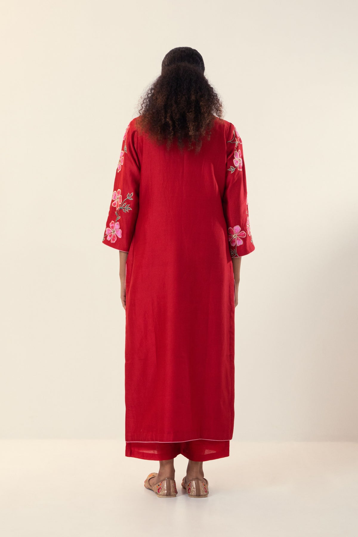 Floral Kurta in Red