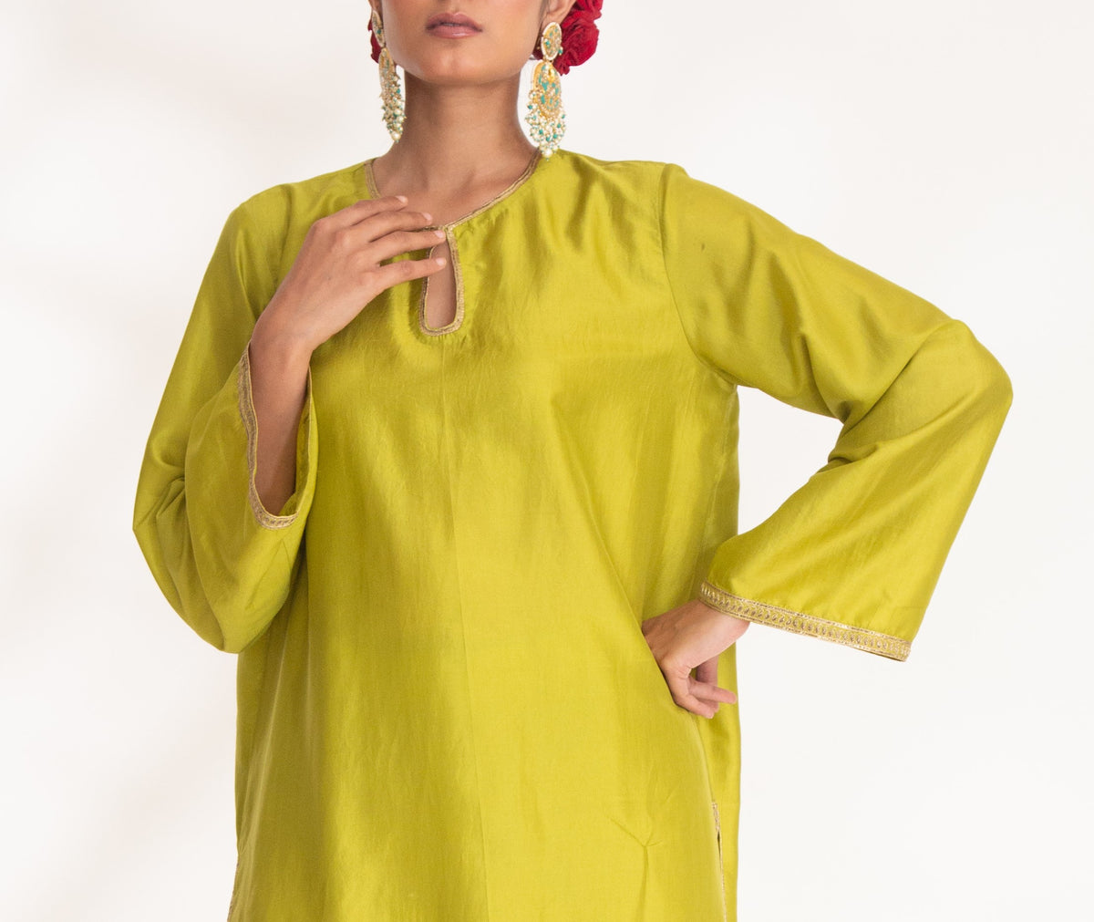 Mango Green Aavya Tunic Set