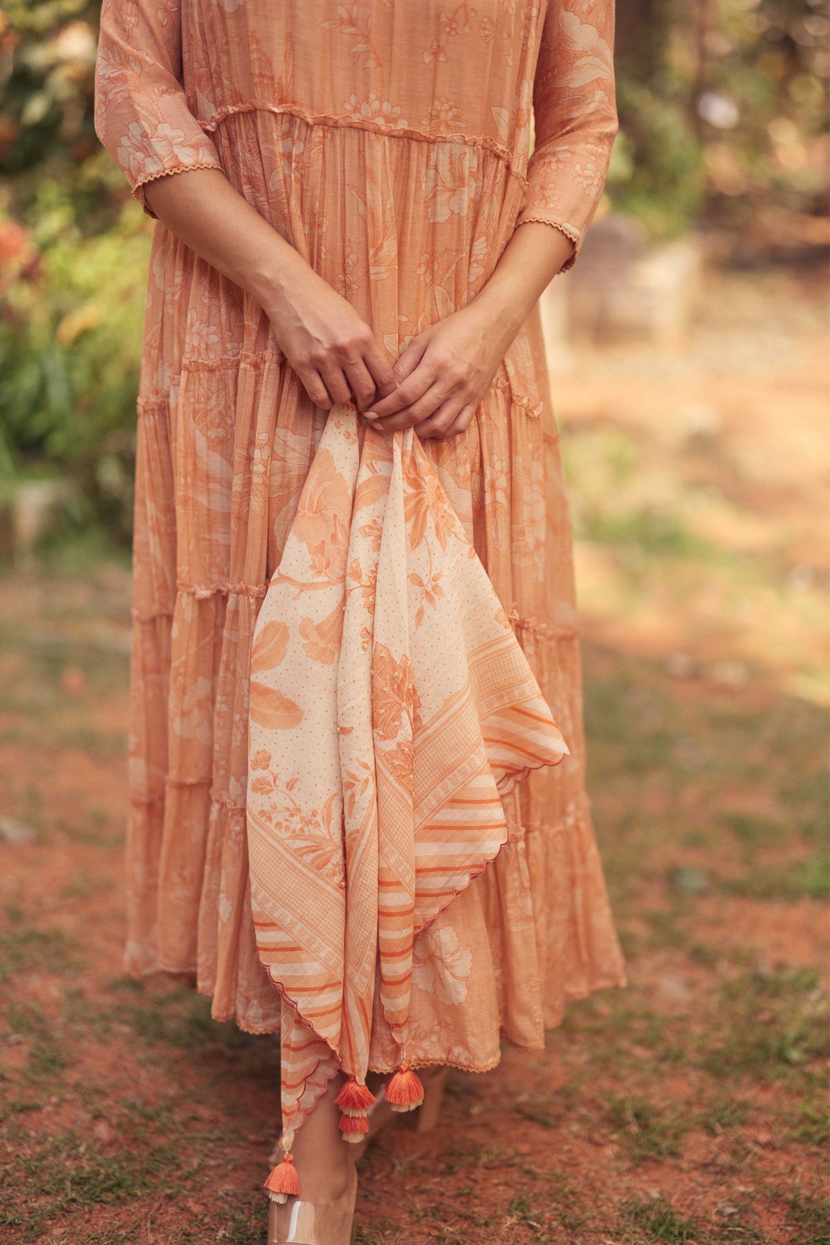 Apricoat Daria Dress With Scarf