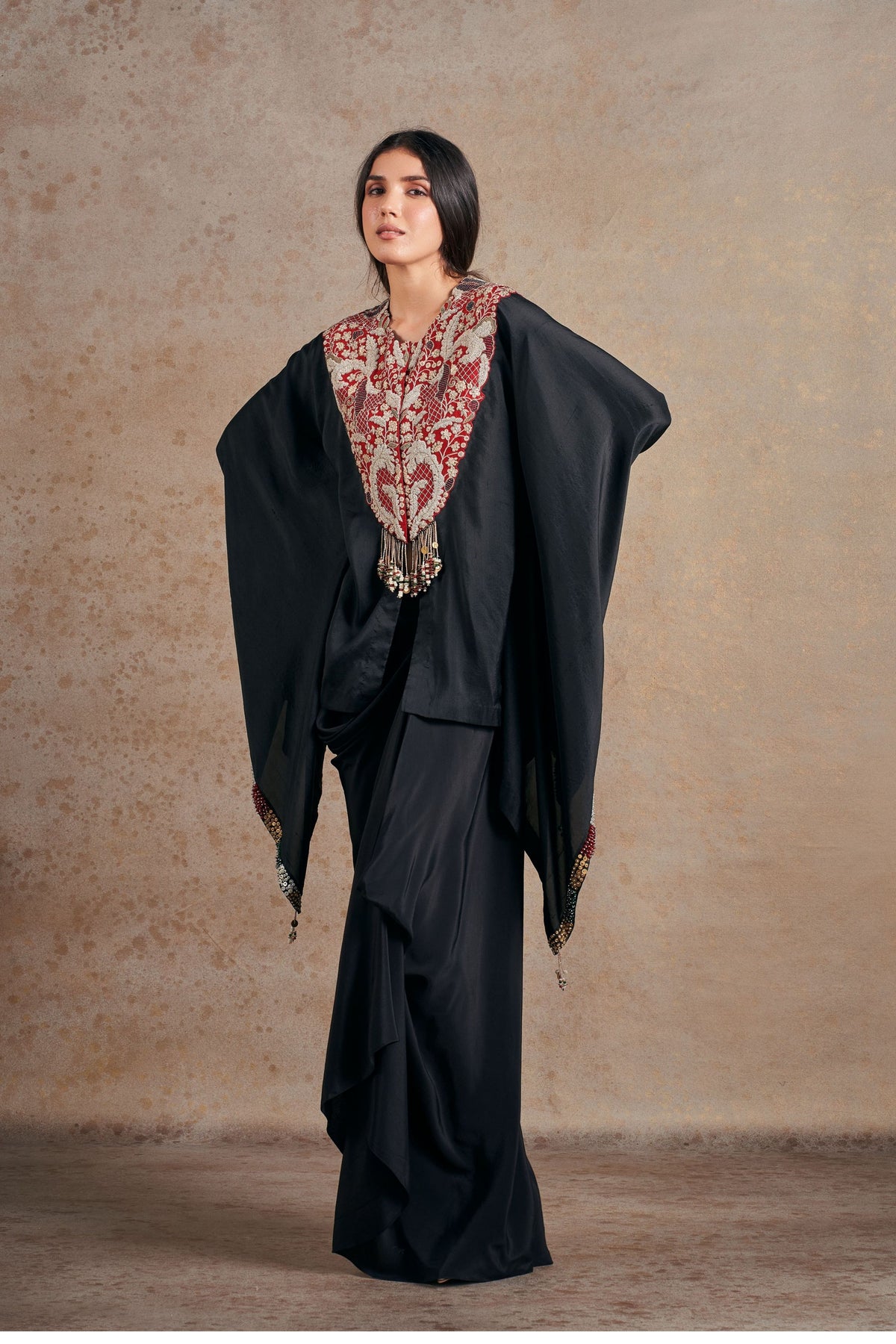 Exquisite Black Kaftan Set