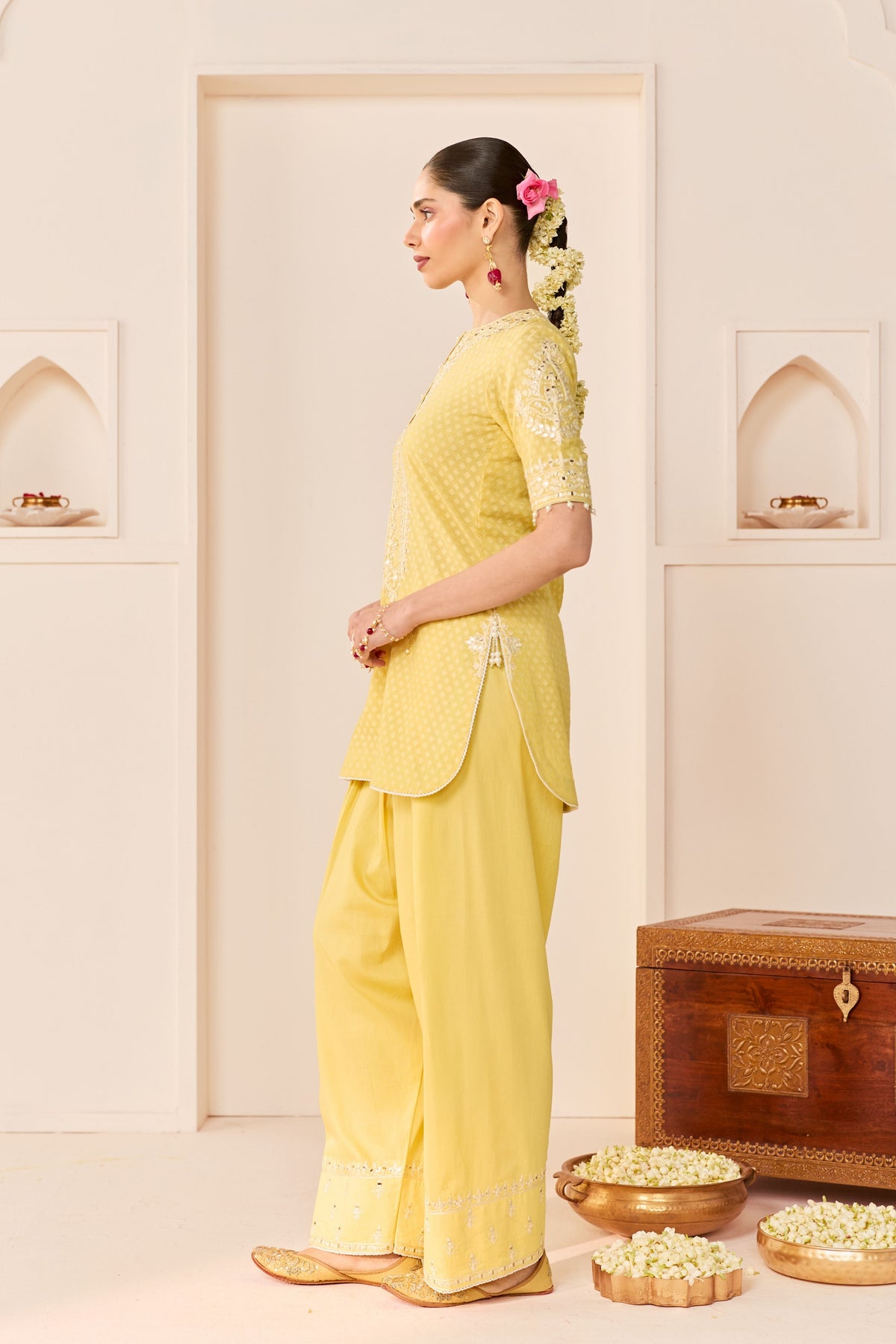 Anaisha Lemon Yellow Short Kurta Set