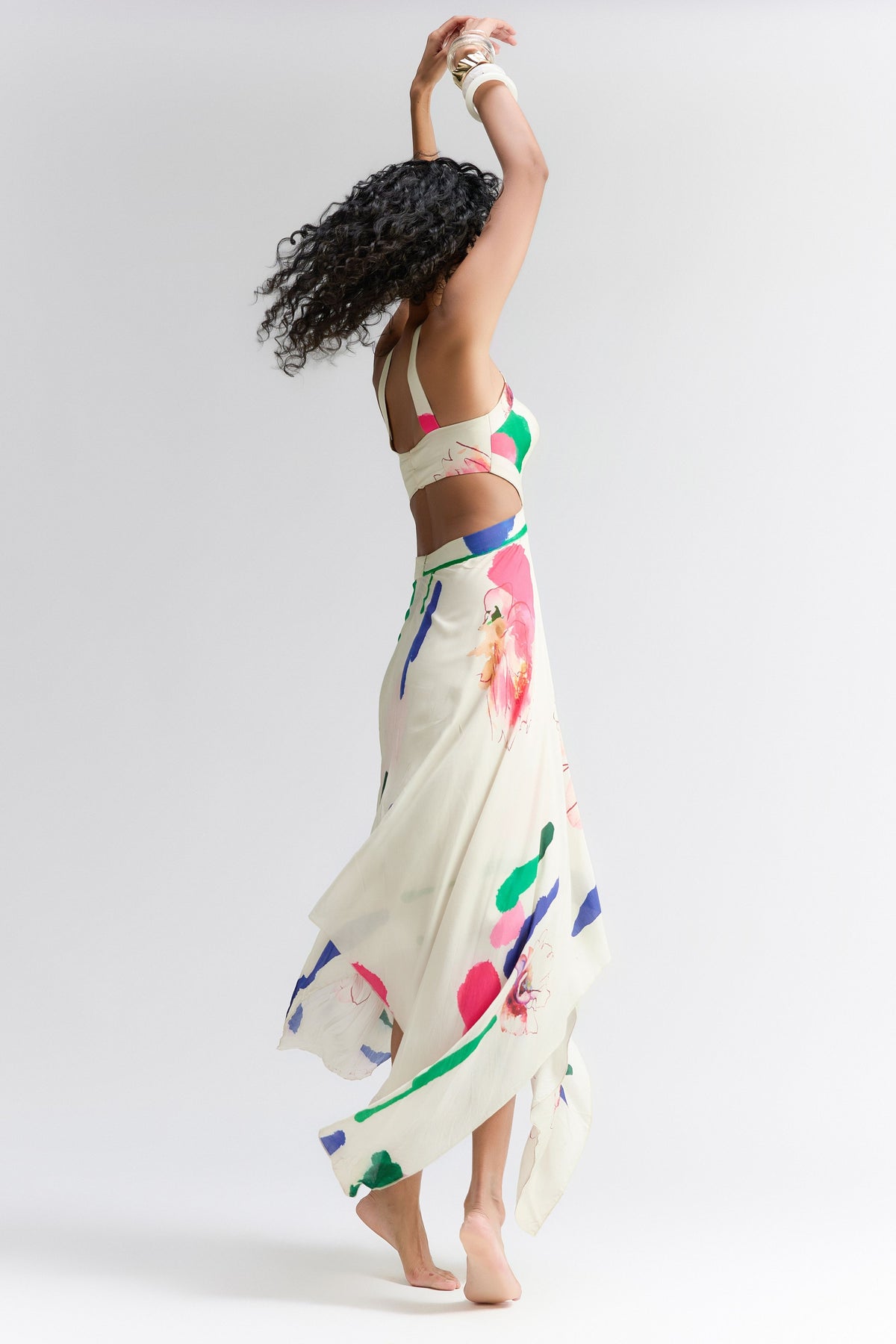 Colour Splash Printed Dress
