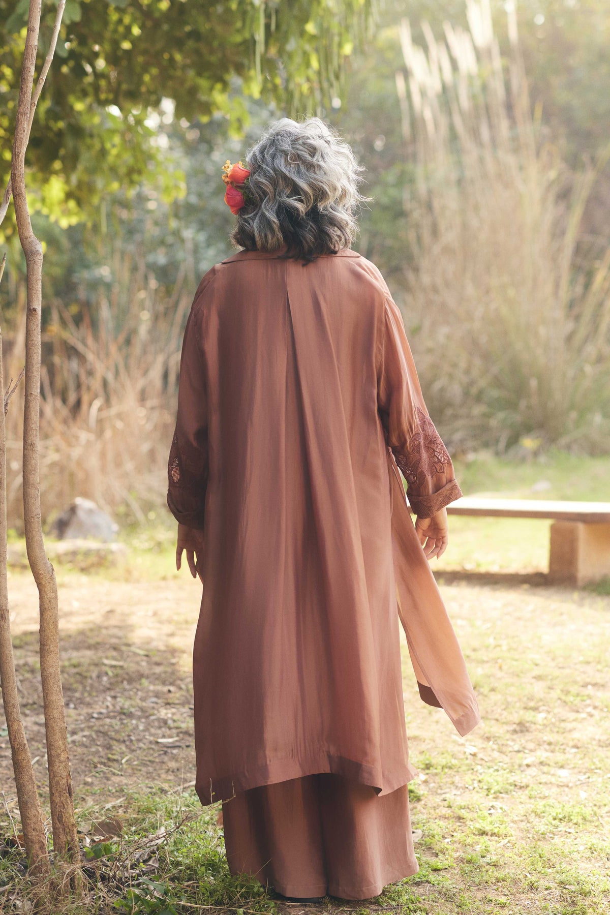 Mocha Brown Jumpsuit With Jacket