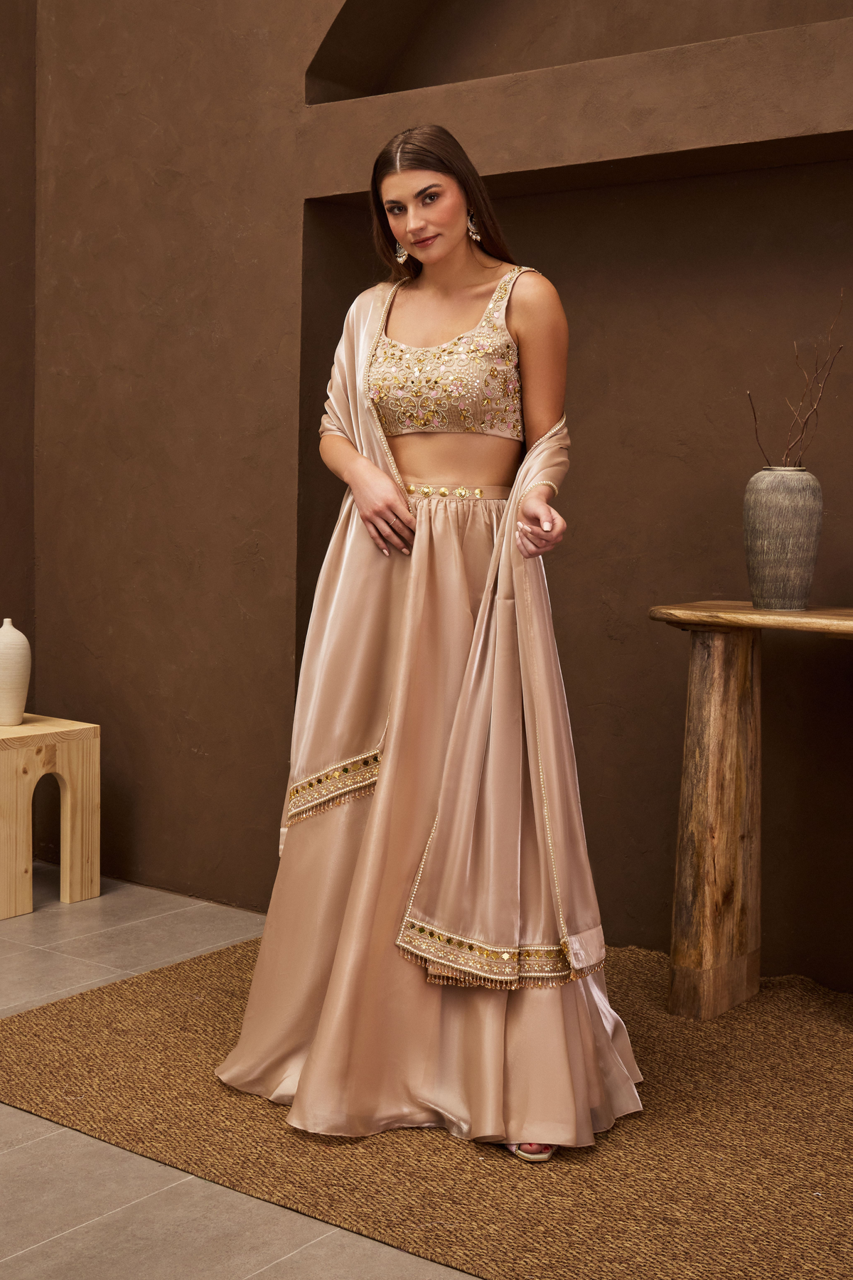 Almost Apricot Lehenga Set