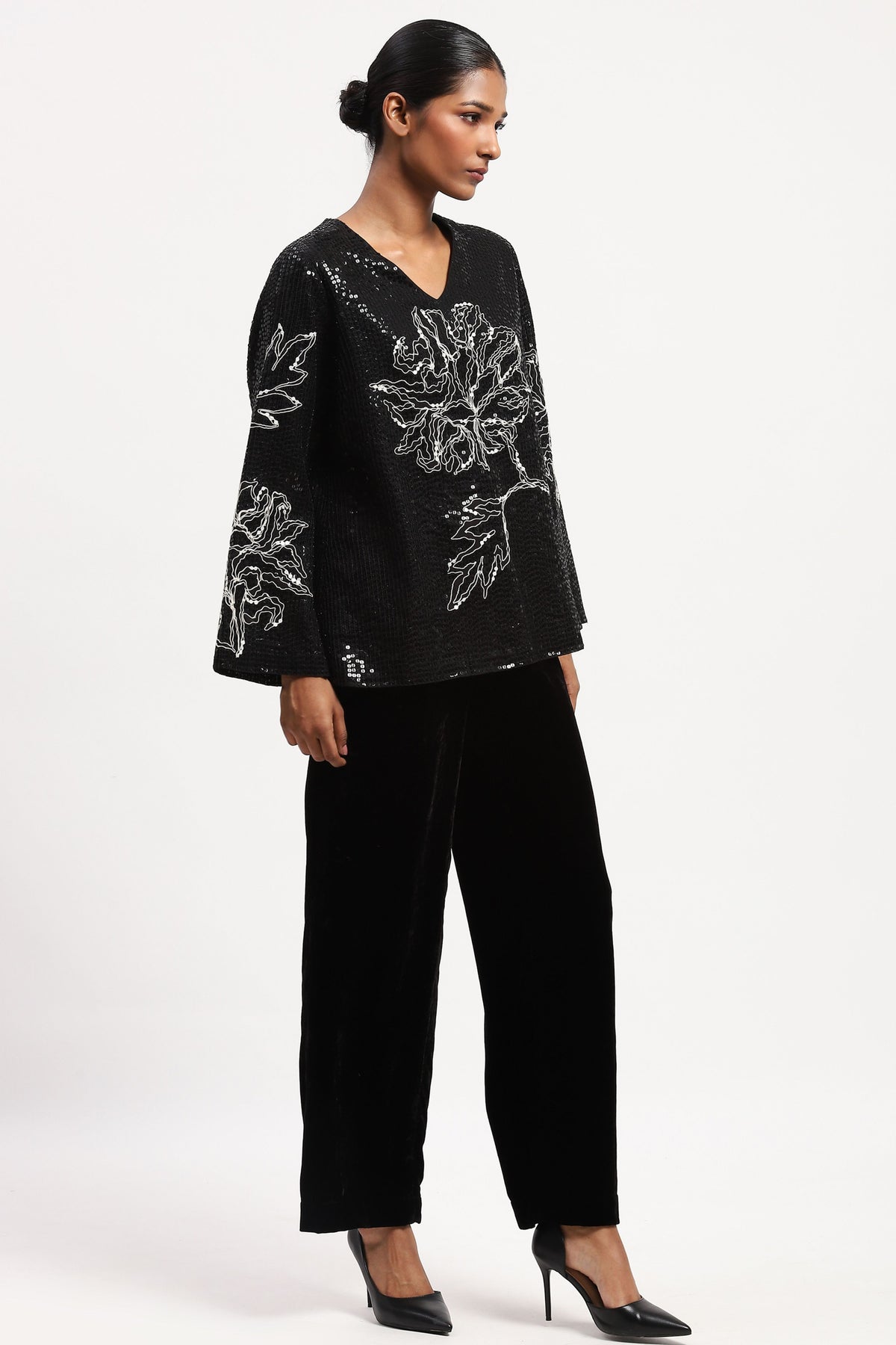 Sequin Floral Top