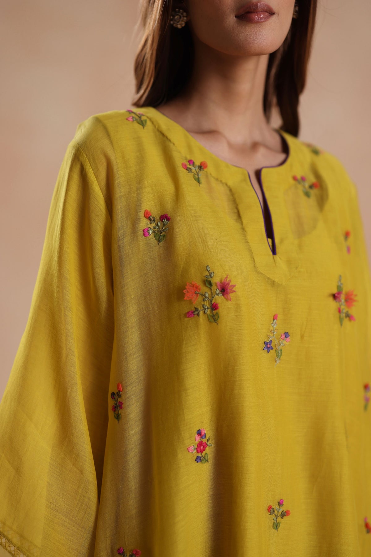 Raina Yellow Tunic Set