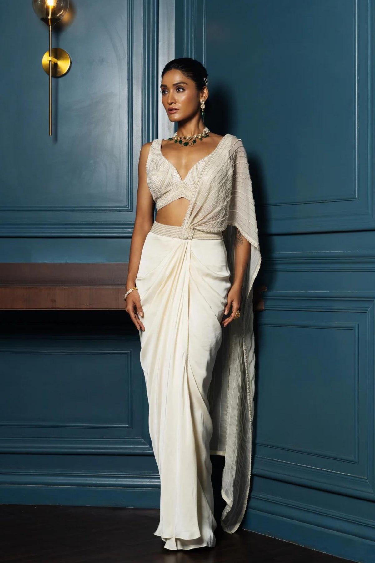 Valentina Draped Saree Set