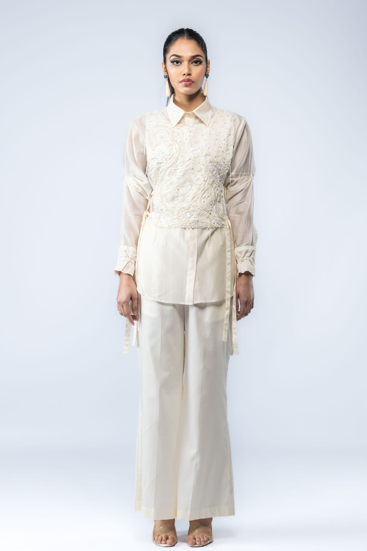 Ivory Embroidered Bib