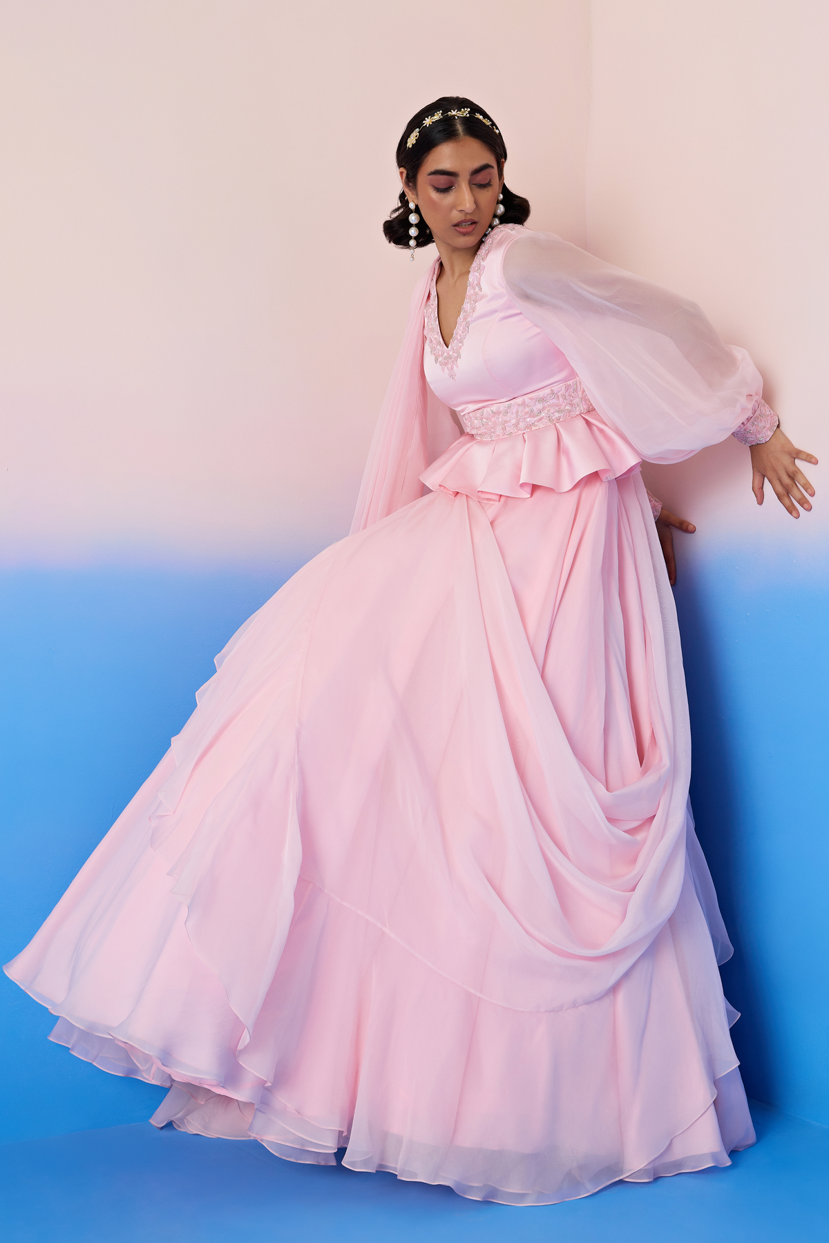 Carnation Pink Skirt Set