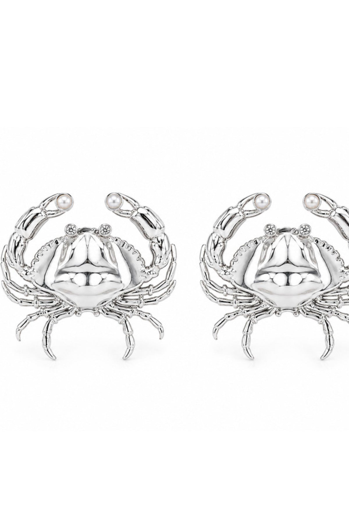 Silver Crab Studs