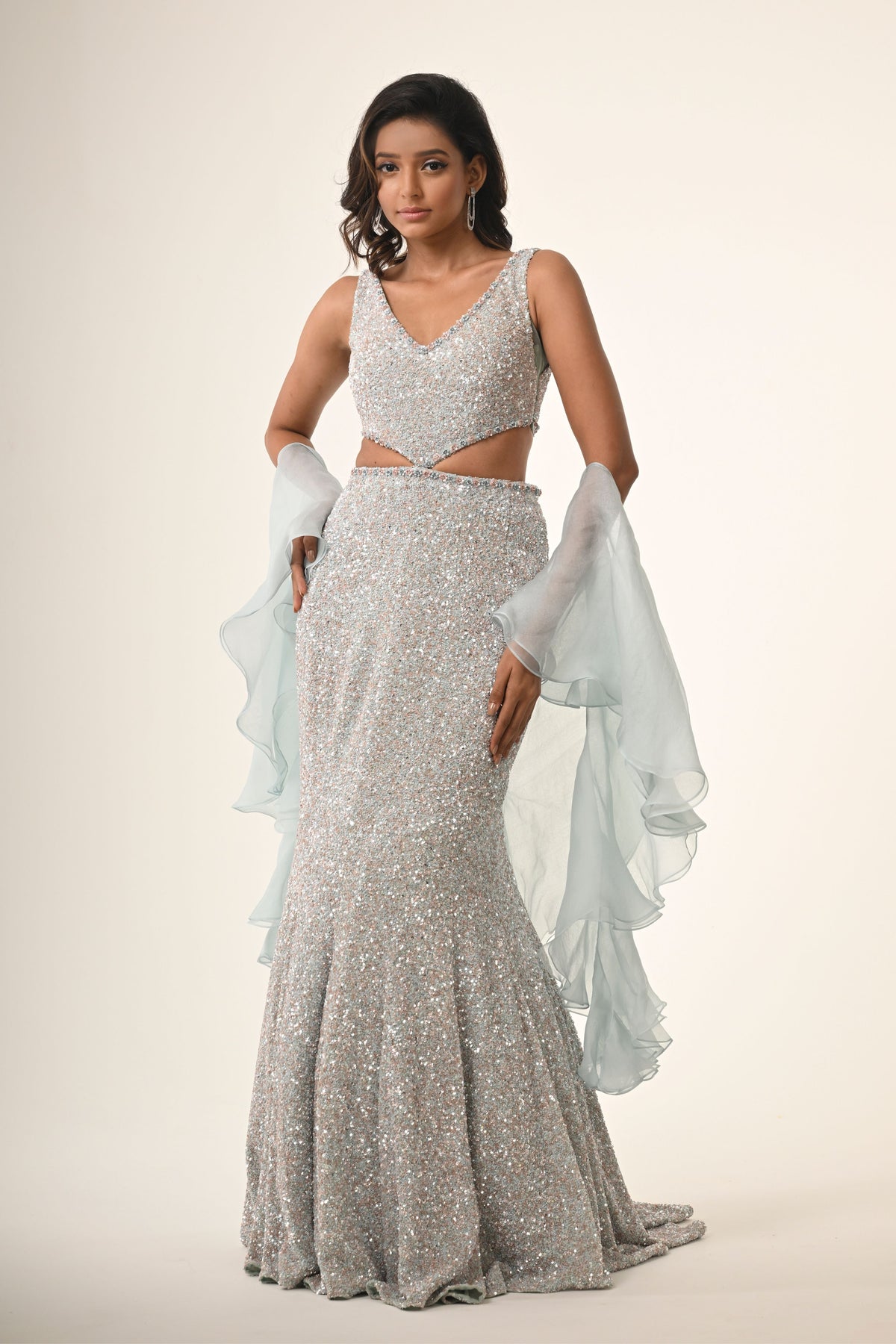 Ethereal Bloom Gown Set