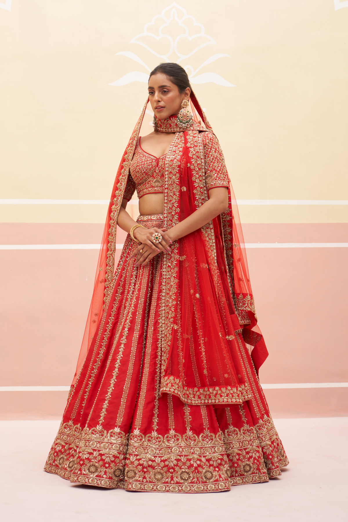 Raw Silk Lehenga Set