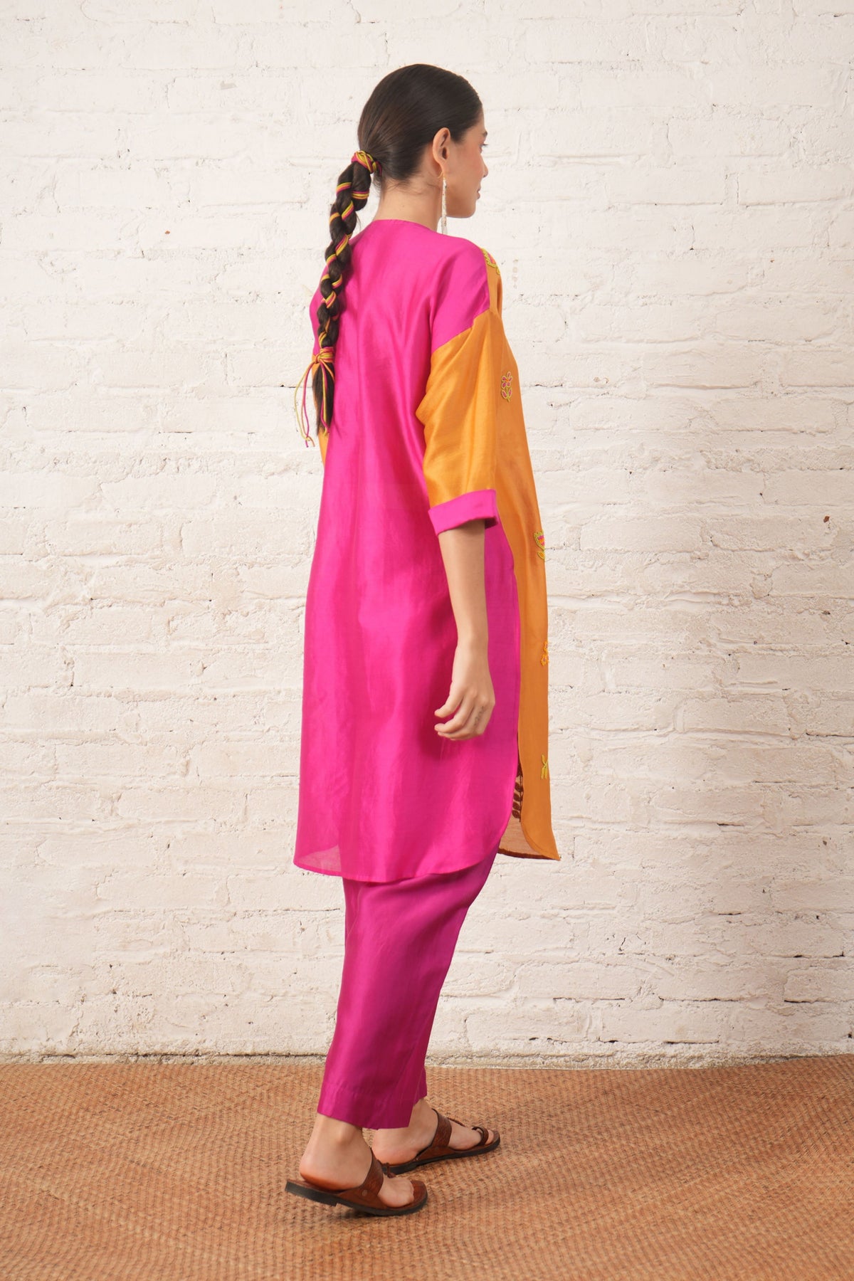 Rust Fuschia Tunic Set