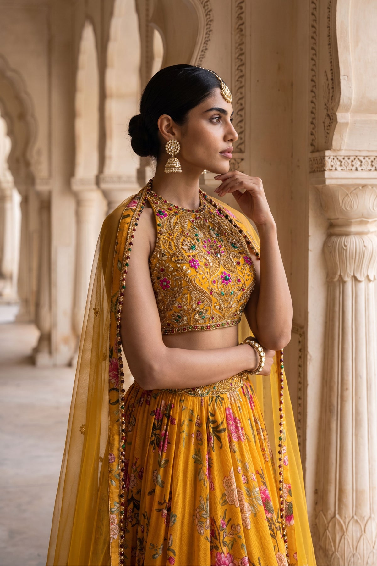 Genda Bag  Lehenga Set