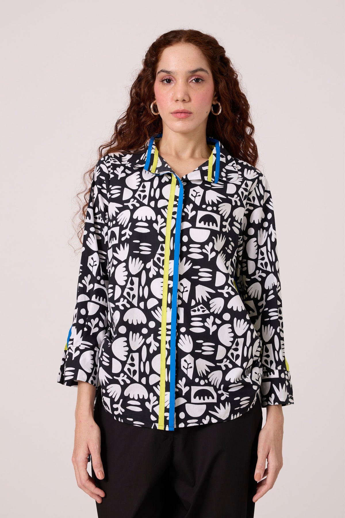 Autumn Motif Print Shirt