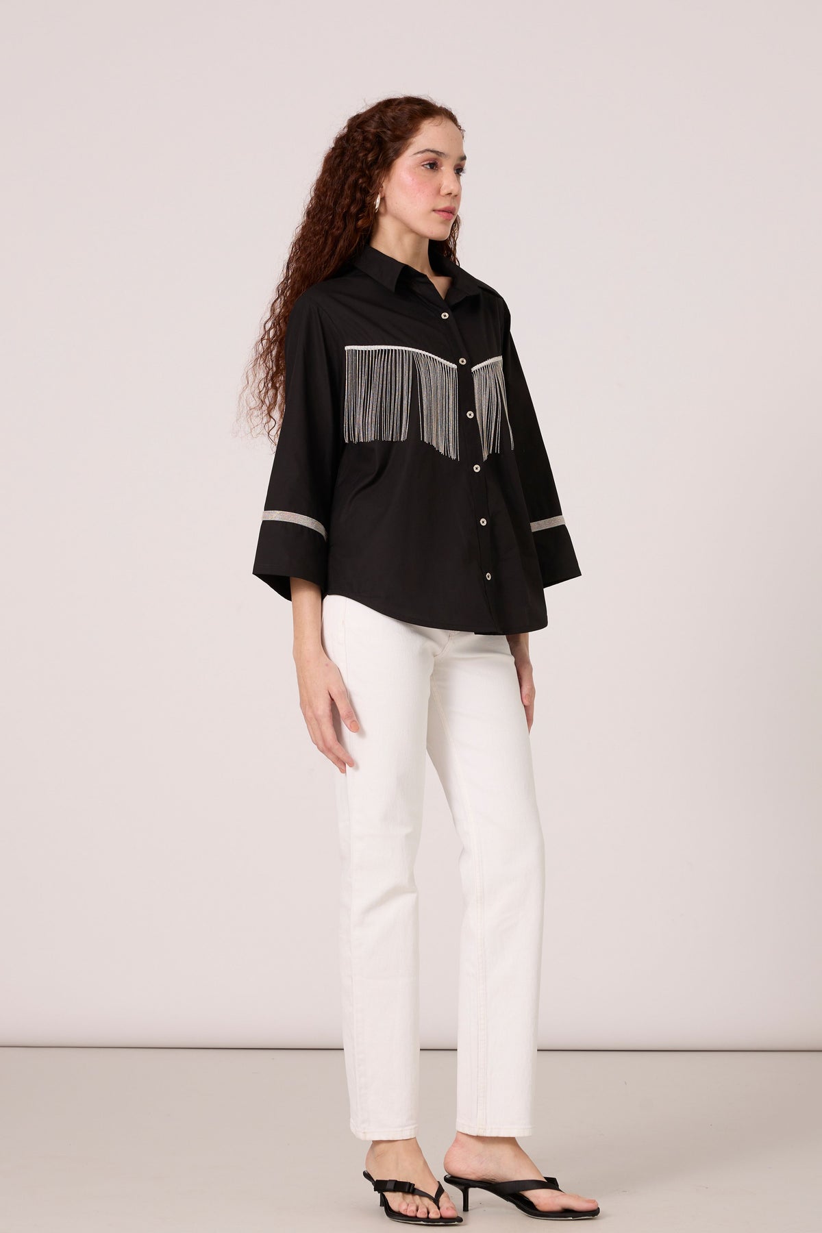 Dari Fringe Black Shirt