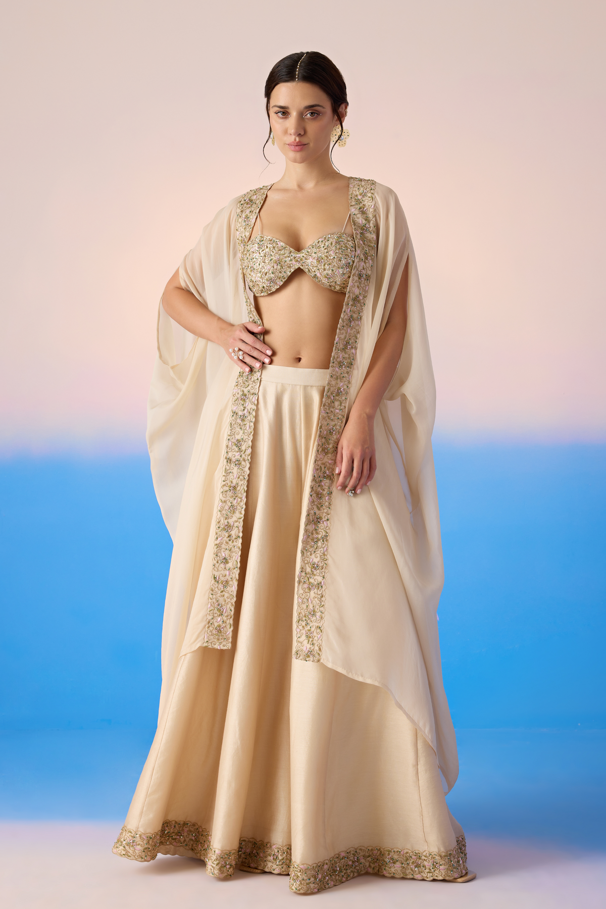 Beige Cape Set