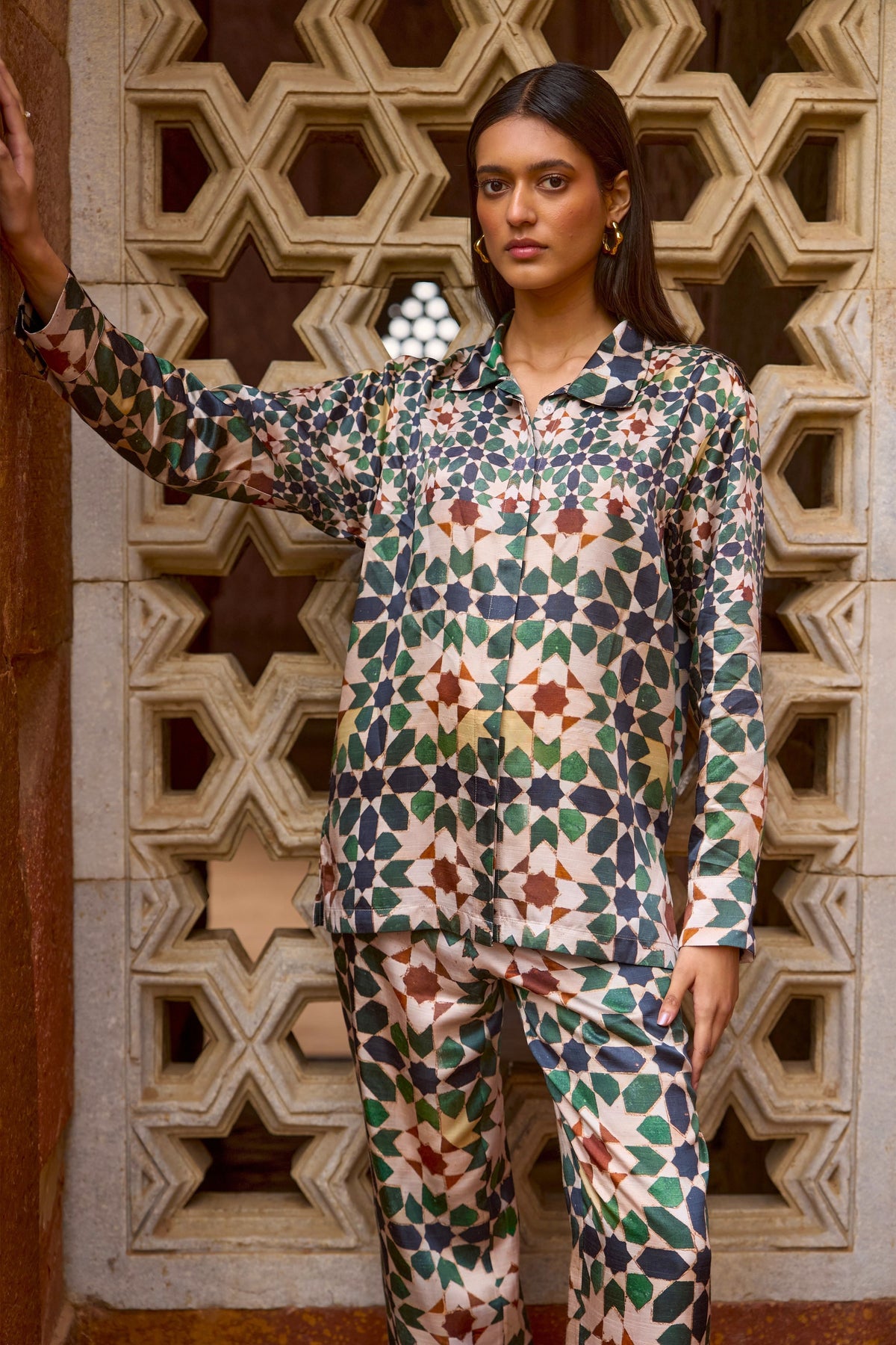 Mosaic Print Shirt