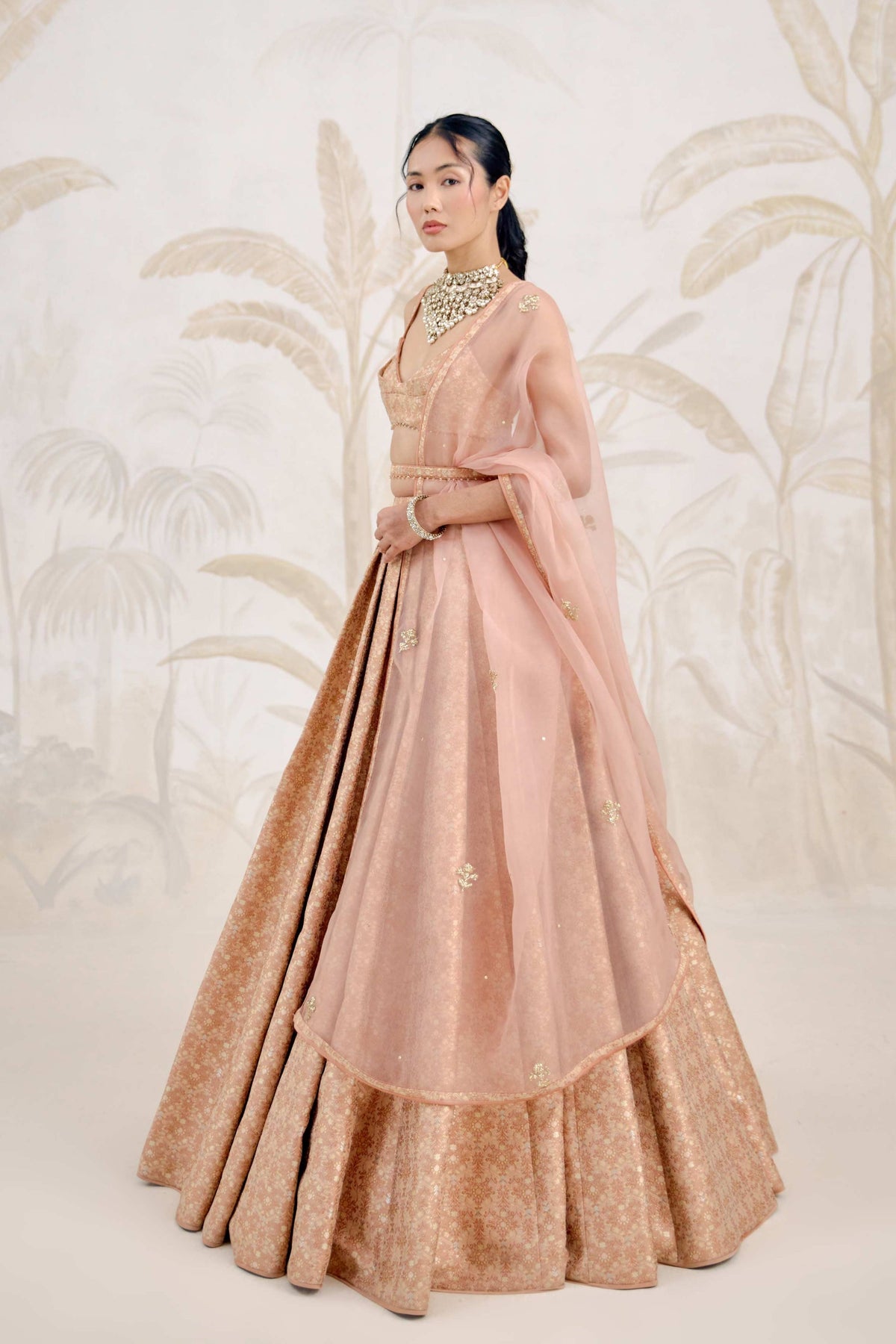 Dusty Coral Lehenga Set