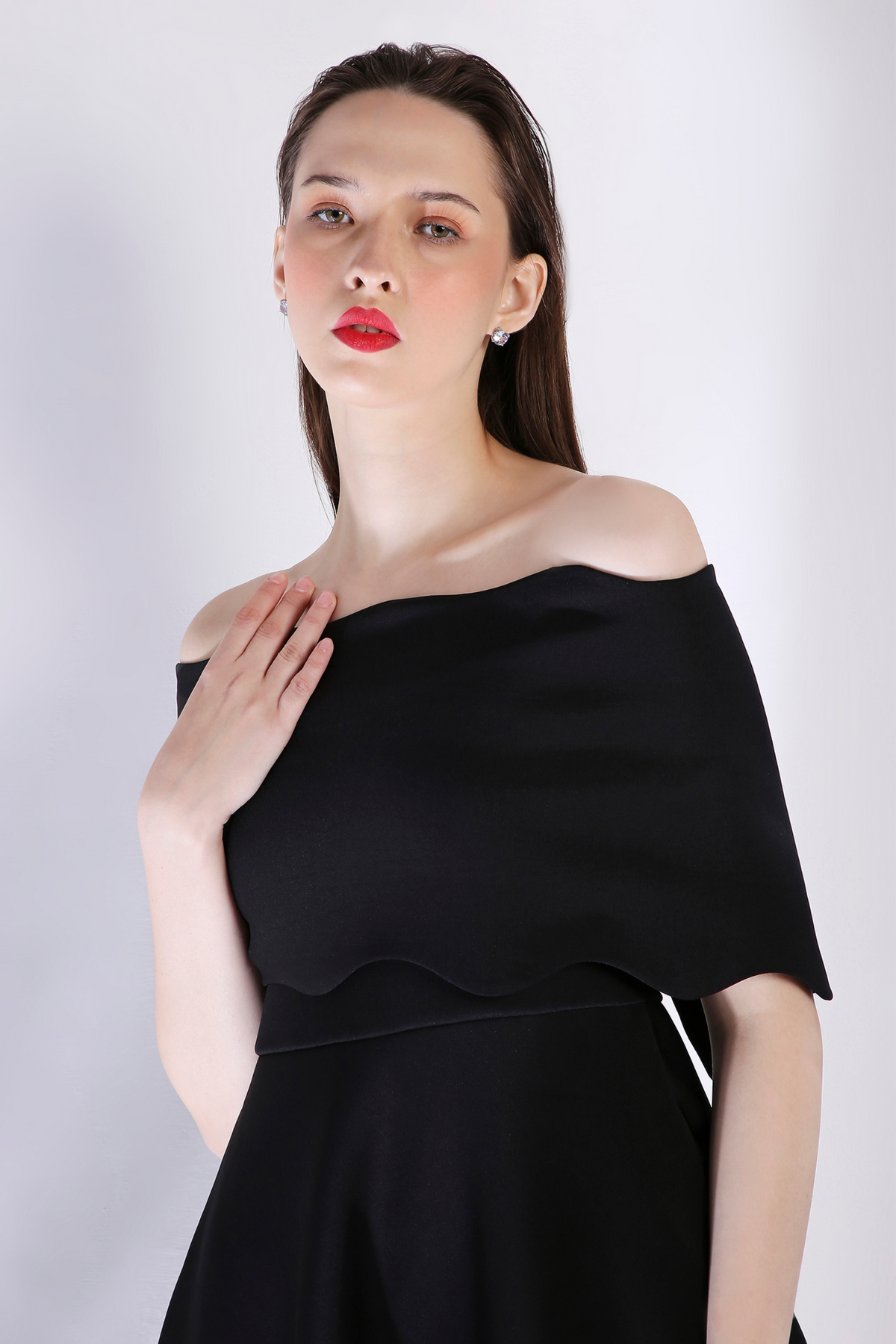 Premium Black Printed Dress