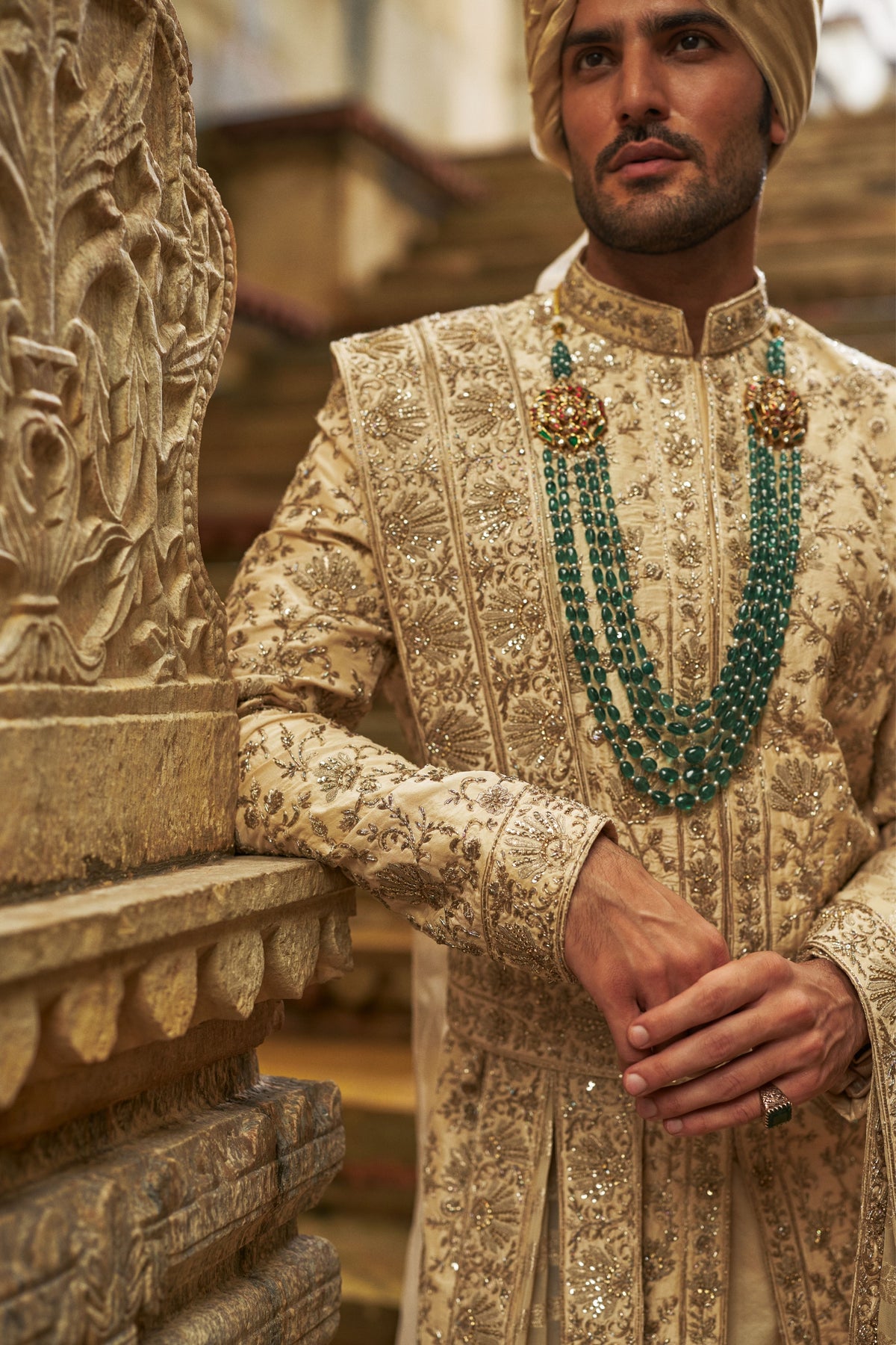 Applique Sherwani Set