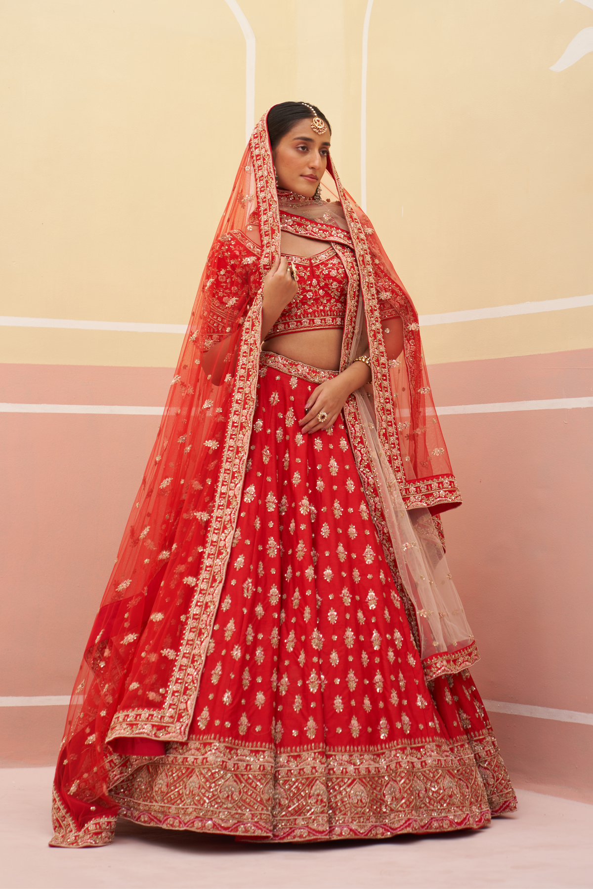 Raw Silk Lehenga Set