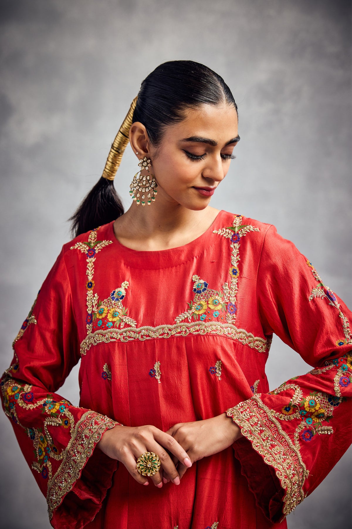 Orange Kurta Set