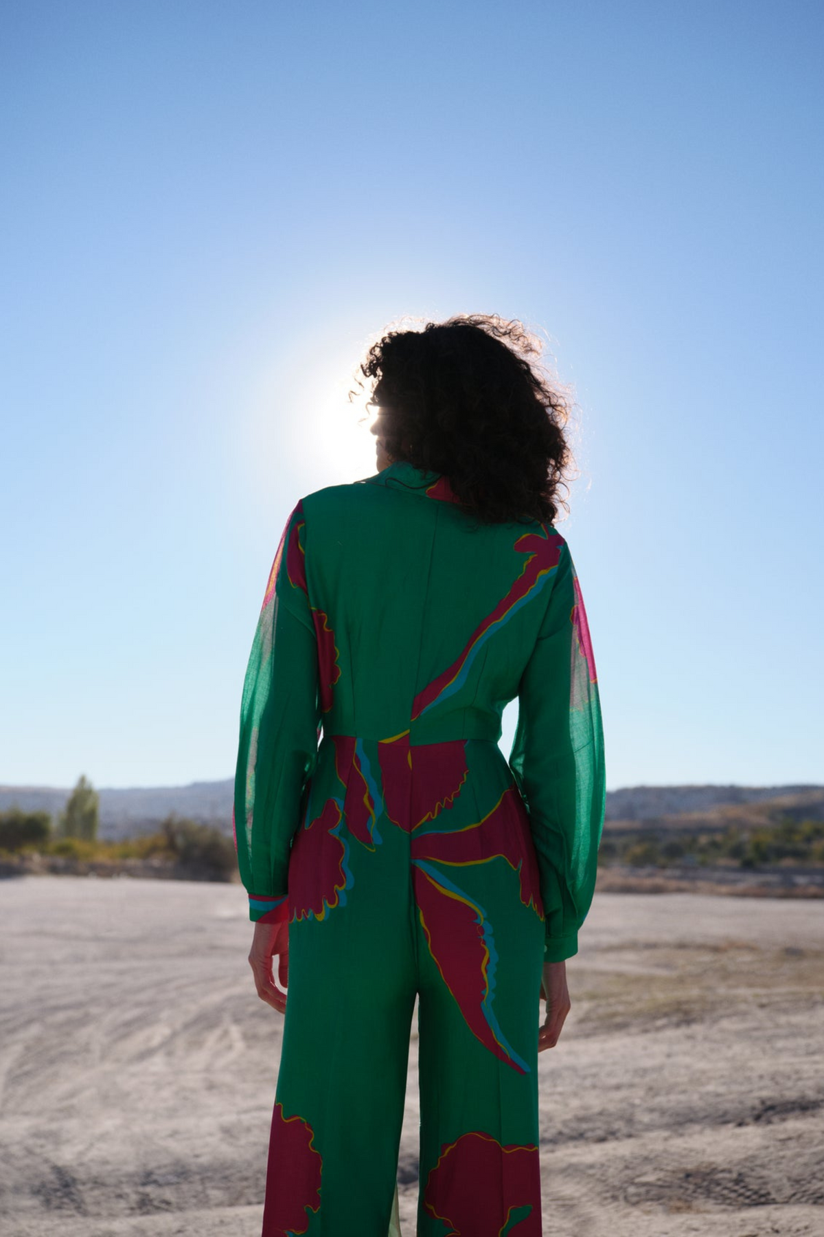 Printed Jumpsuit With Front Tie-up