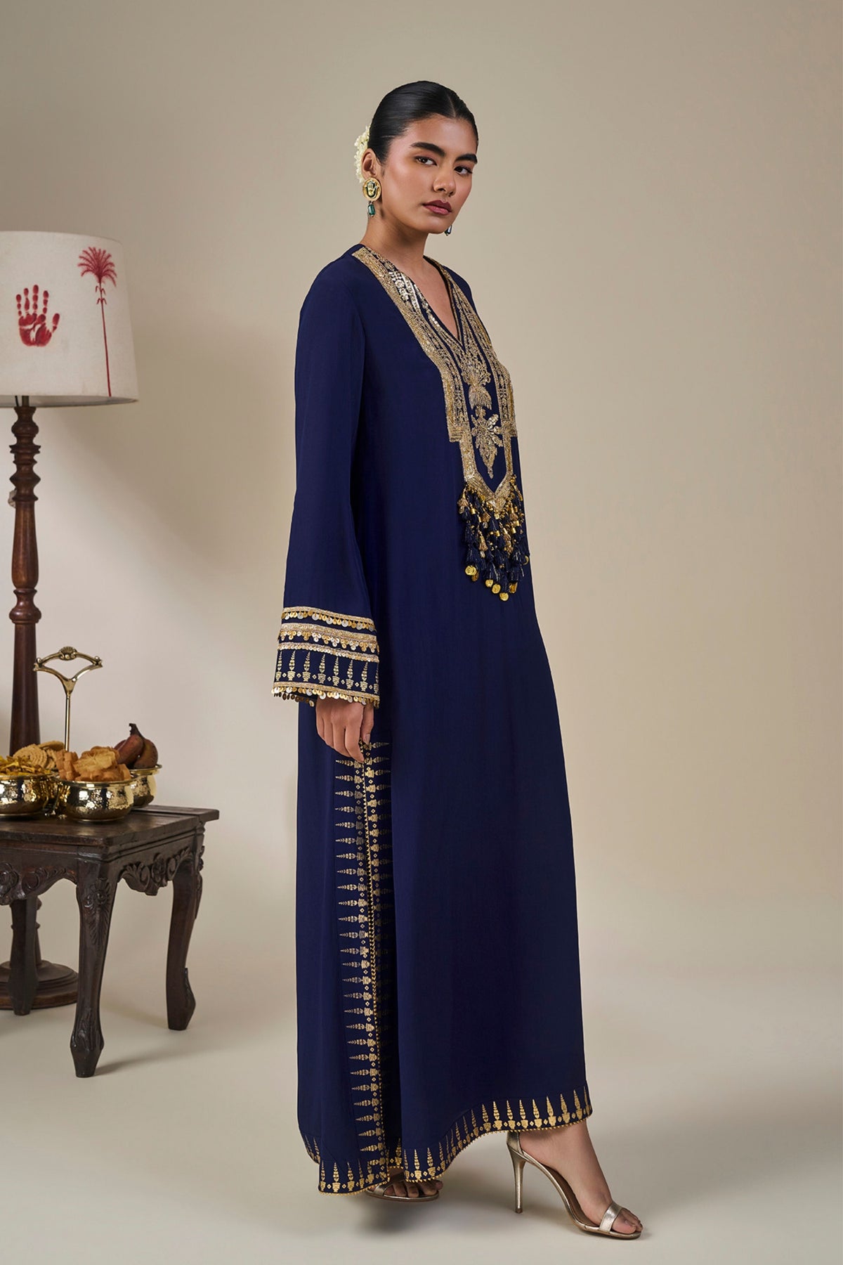 Sapphire Tidal Bloom Kaftan