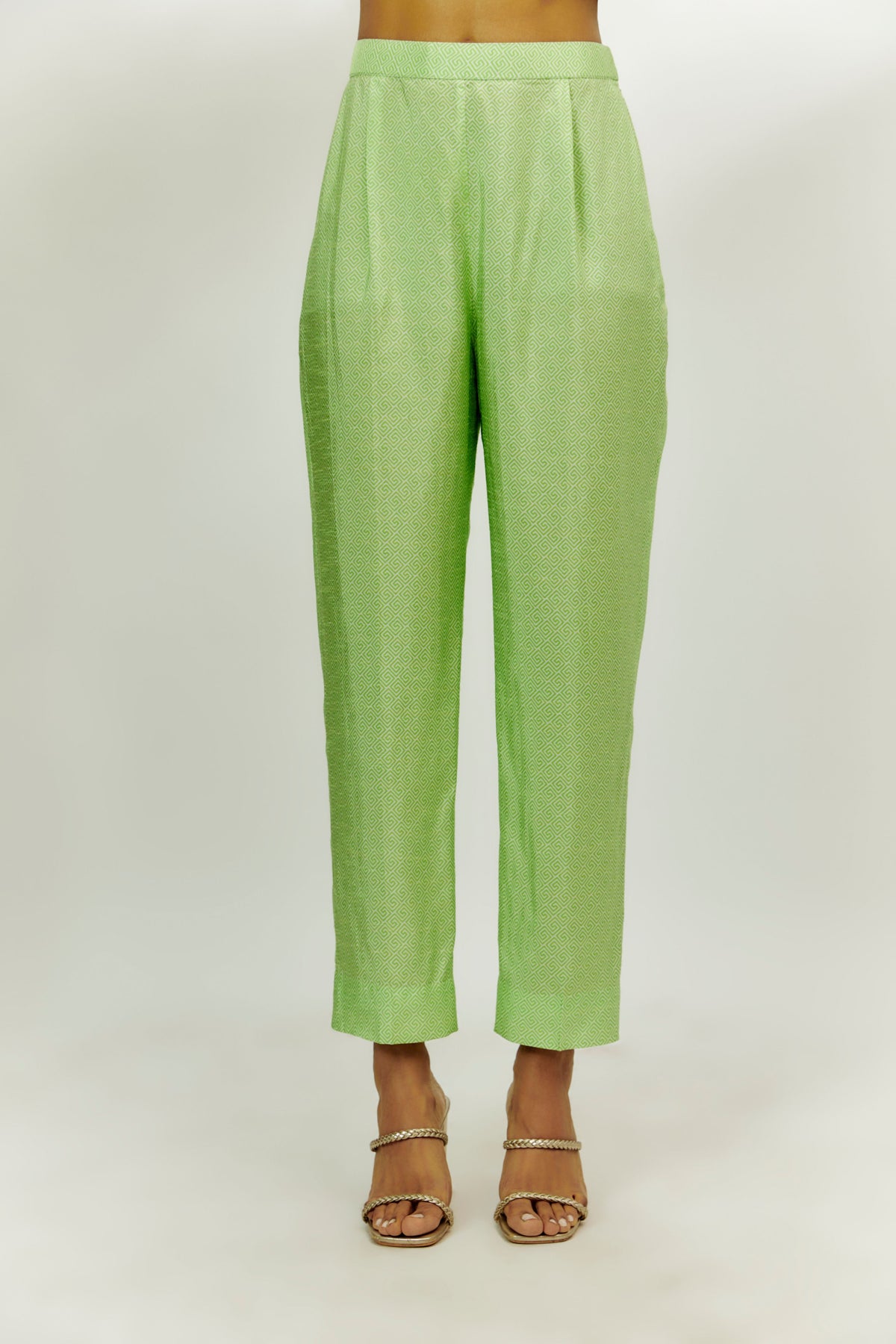 Lime Green Embroidered Anarkali Set